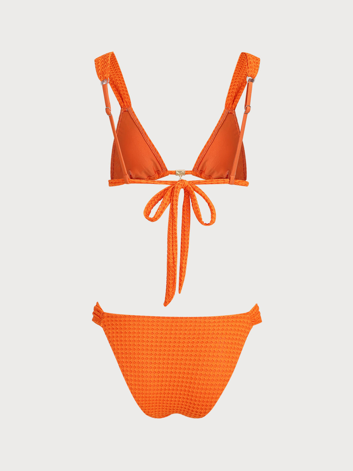 Women'S Polyester Woven Ruched Bikini Set Bikinis - SAMIOLSWIM