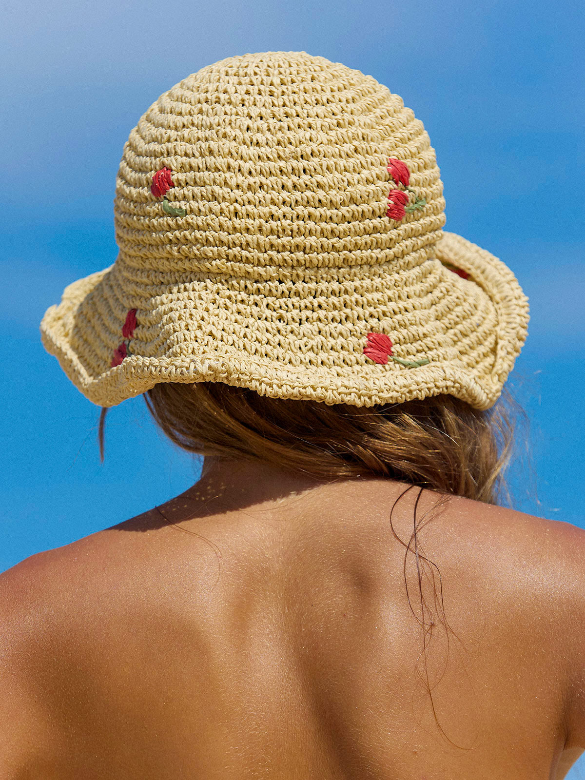 Women'S Tricot Cherry Straw Hat Hats - SAMIOLSWIM