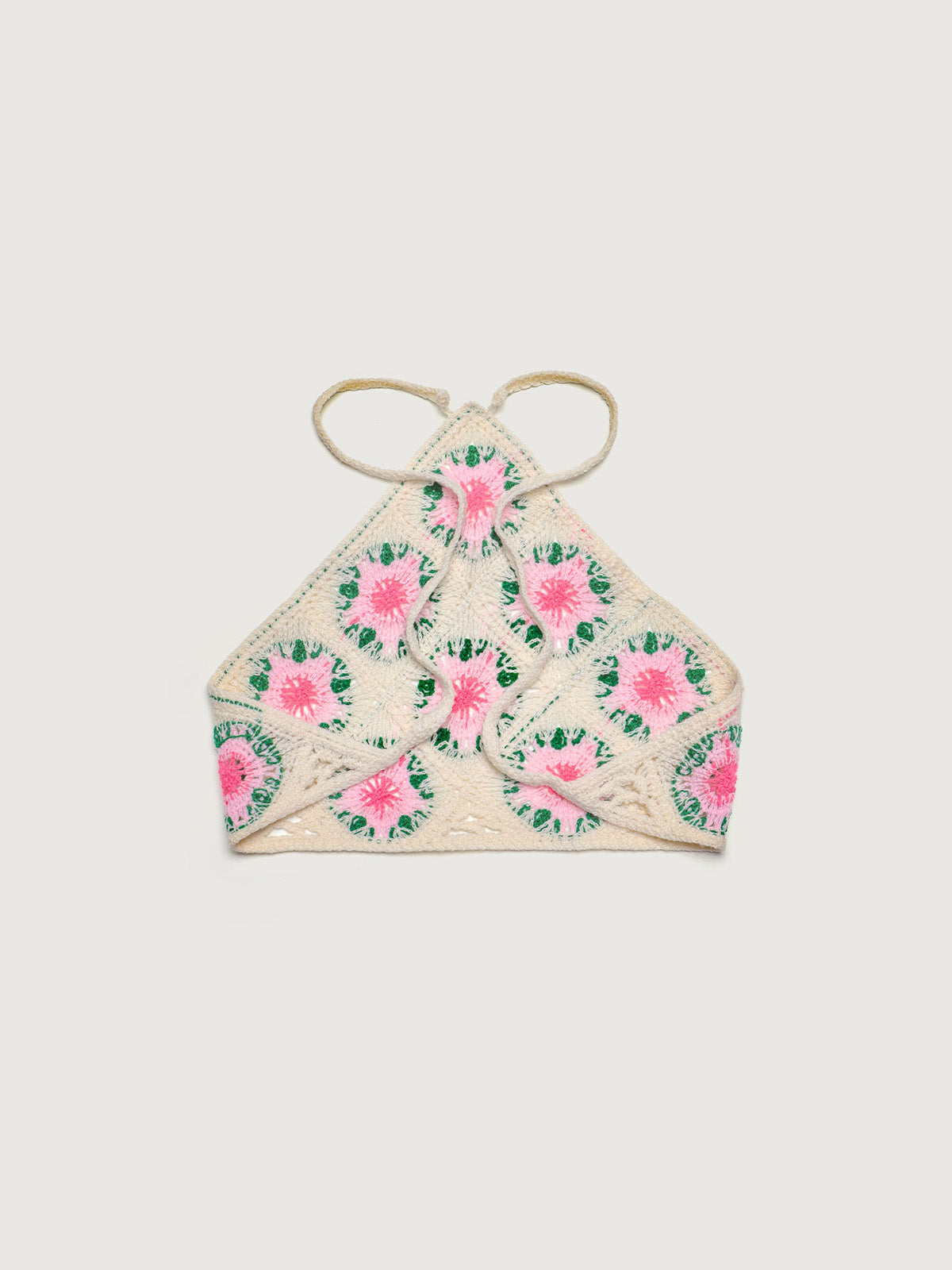 Women's acrylic knitted contrast color flower pastoral headscarf hair accessories Hair Accessories - SAMIOLSWIM