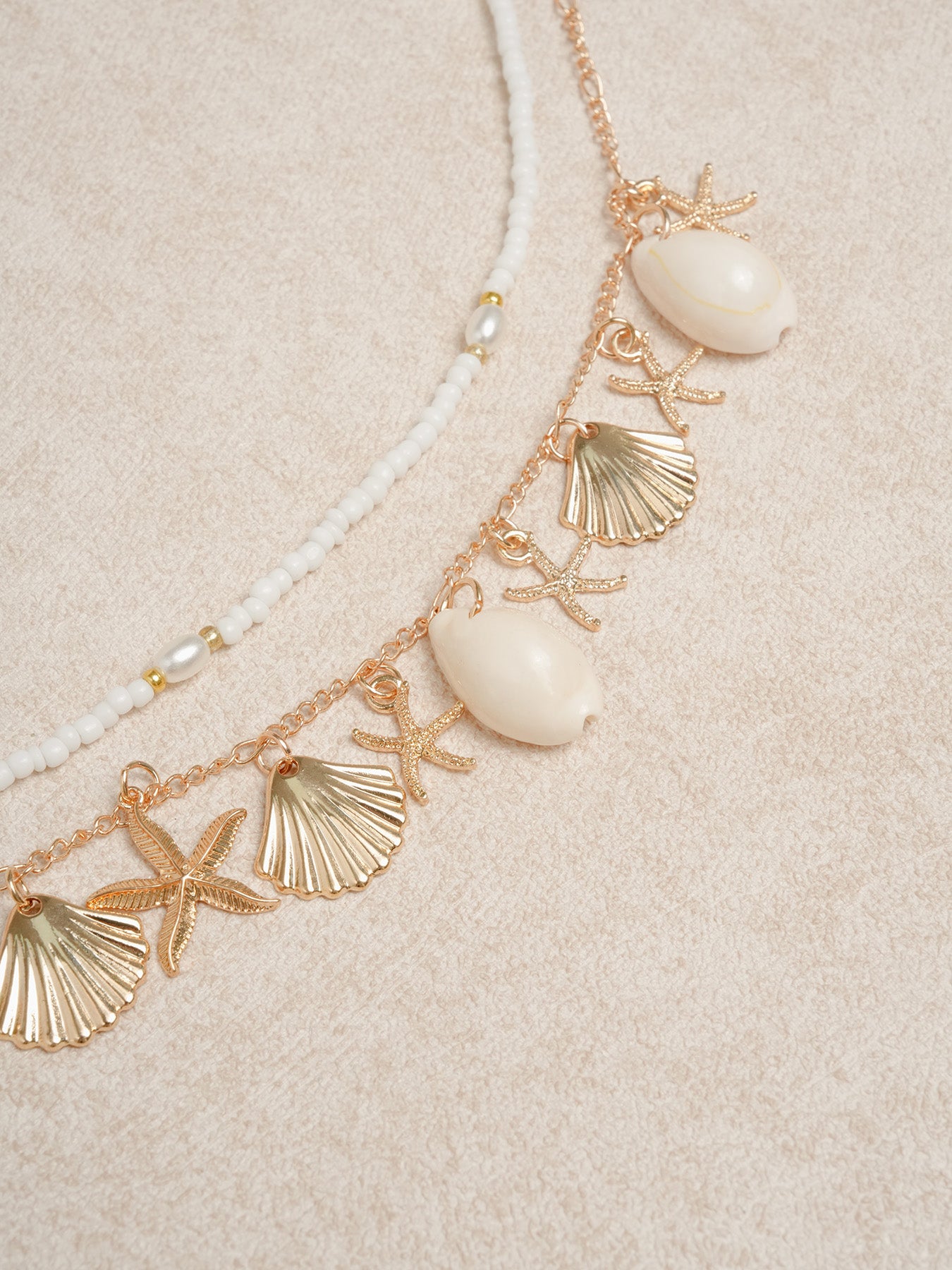 Women's Alloy Imitation Pearl Shell Pendant Waist Chain Beach Accessory Beach Accessories - SAMIOLSWIM