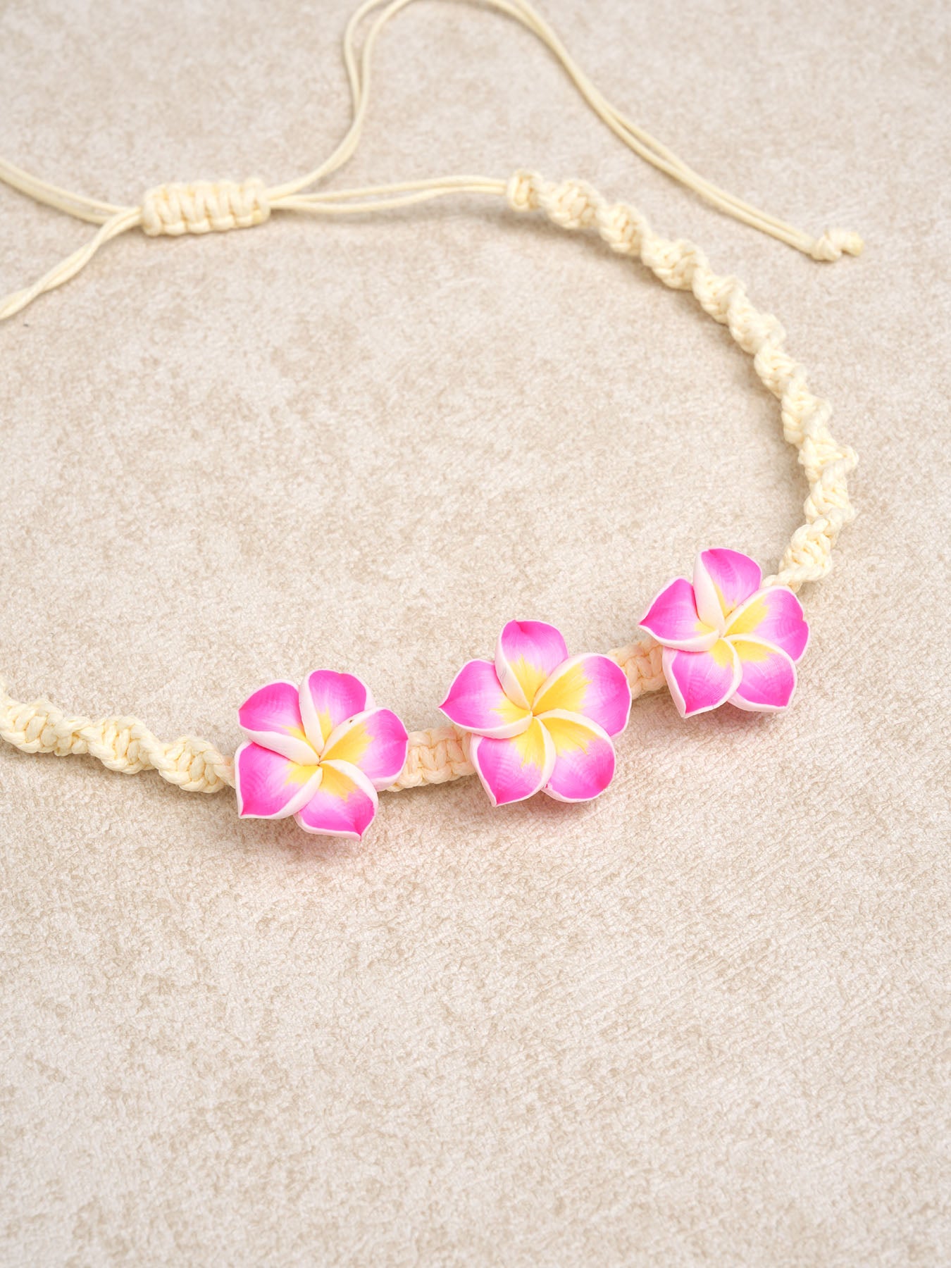 Women's knitted frangipani necklace Necklaces - SAMIOLSWIM