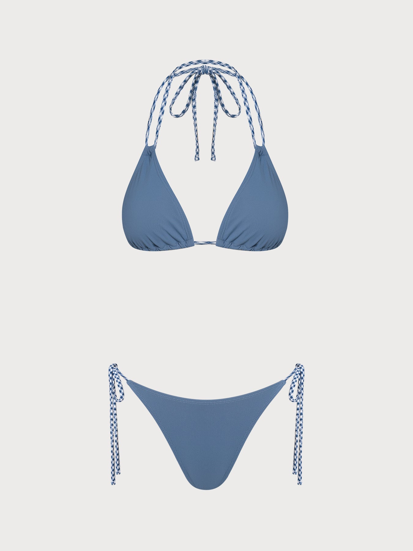 Women's Knitted Nylon Color Block Bikini Set Bikinis - SAMIOLSWIM