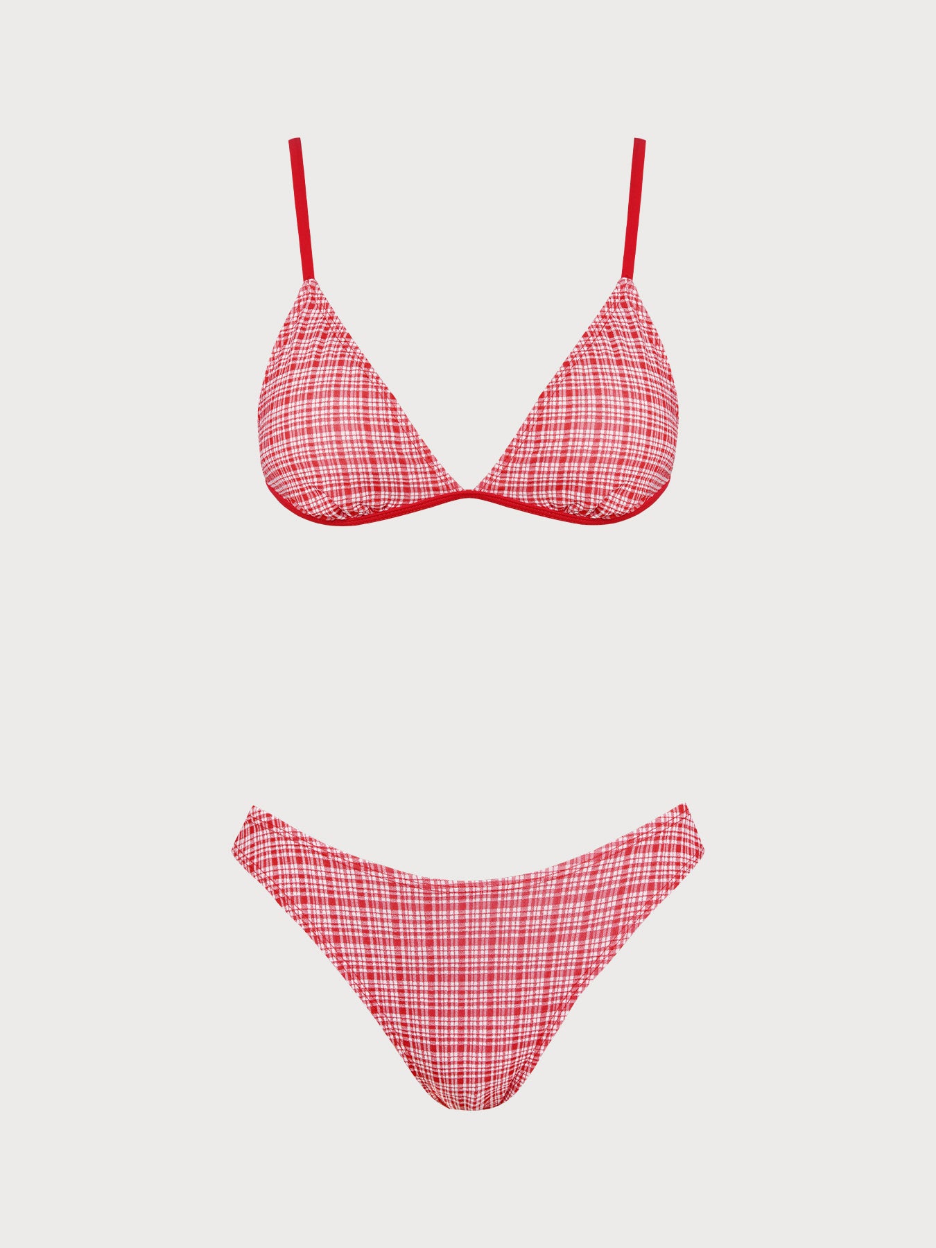 Women's Knitted Nylon Plaid Bikini Set Bikinis - SAMIOLSWIM