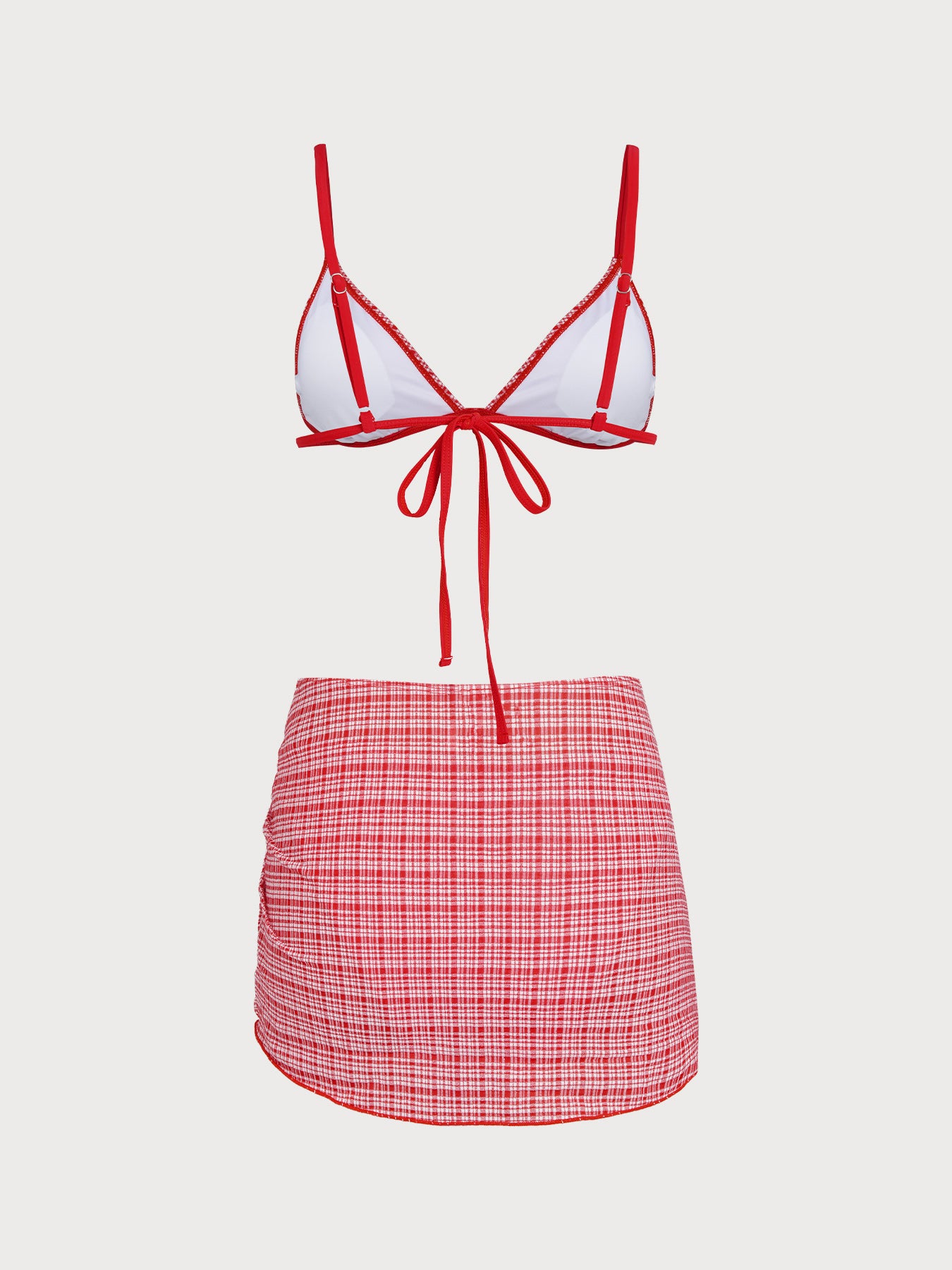 Women's Knitted Nylon Plaid Bikini Set Bikinis - SAMIOLSWIM