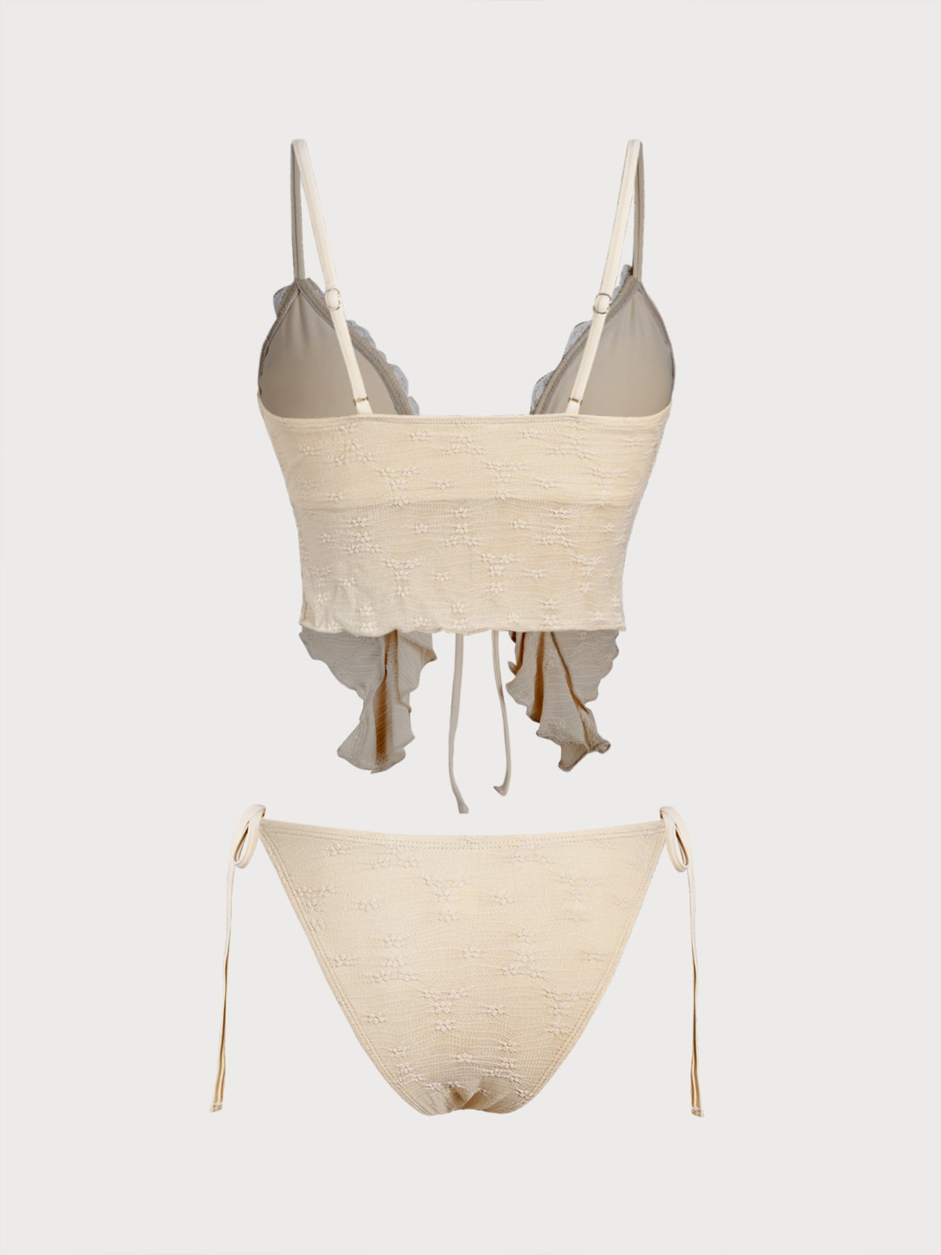 Women's Knitted Nylon Ruffle Tankini Suit Tankinis - SAMIOLSWIM