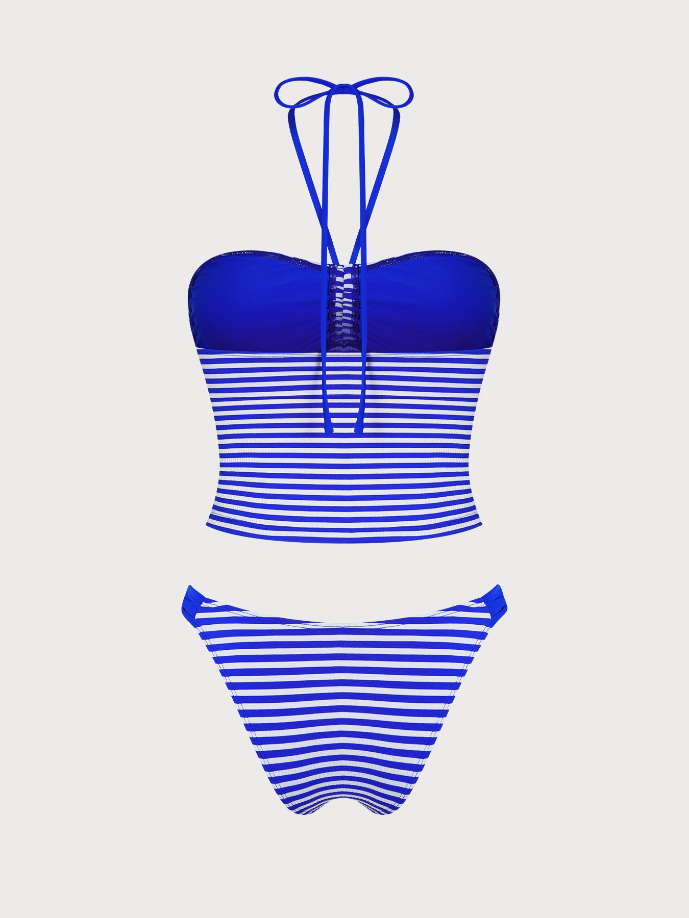 Women's Knitted Nylon Striped Tankini Suit Tankinis - SAMIOLSWIM