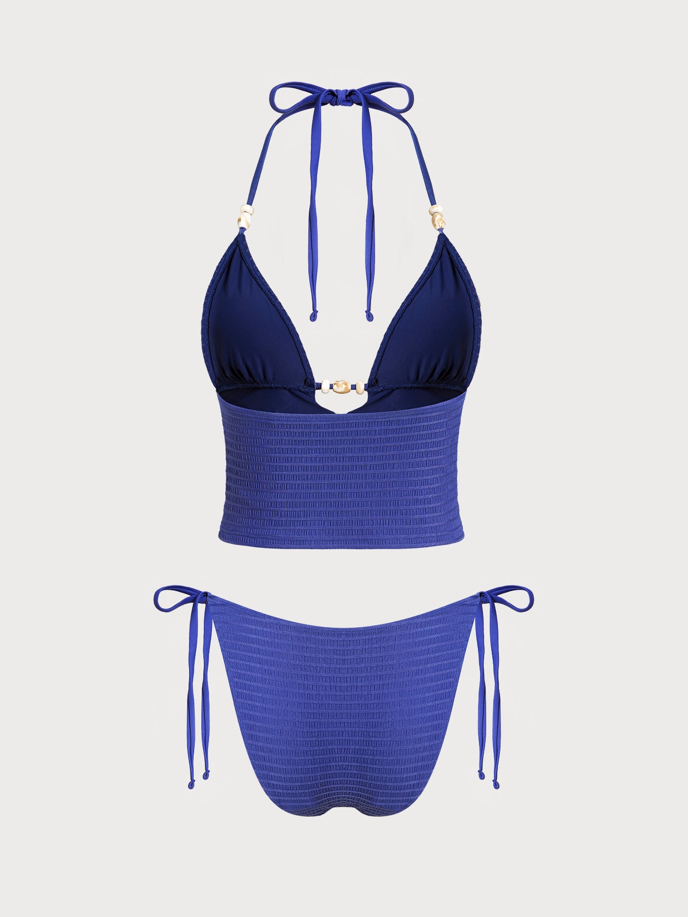 Women's Knitted Nylon Trim Tankini Suit Tankinis - SAMIOLSWIM