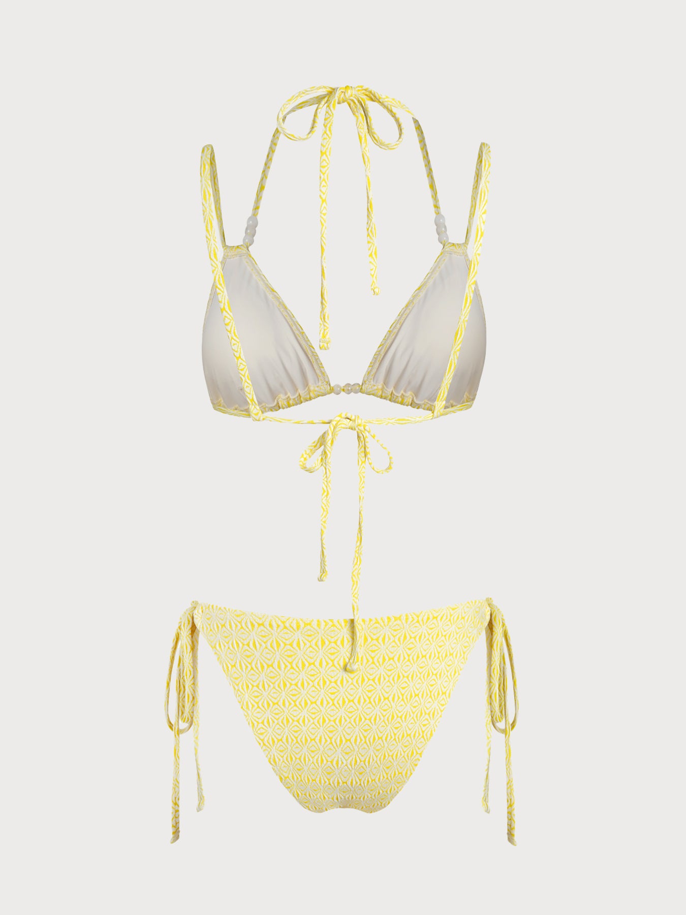 Women's Knitted Polyester Beaded Bikini Set Bikinis - SAMIOLSWIM