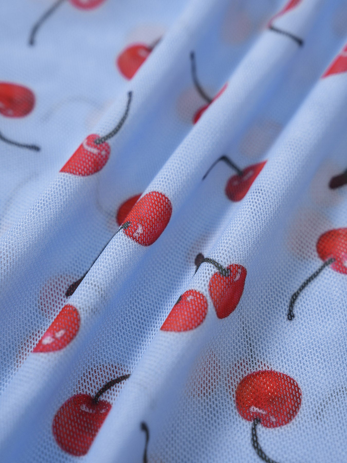 Women's Knitted Polyester Cherry Tankini Set Tankinis - SAMIOLSWIM