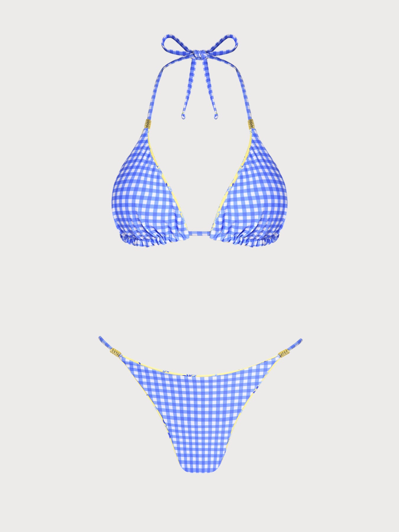 Women's Knitted Polyester Floral Print Bikini Set Bikinis - SAMIOLSWIM