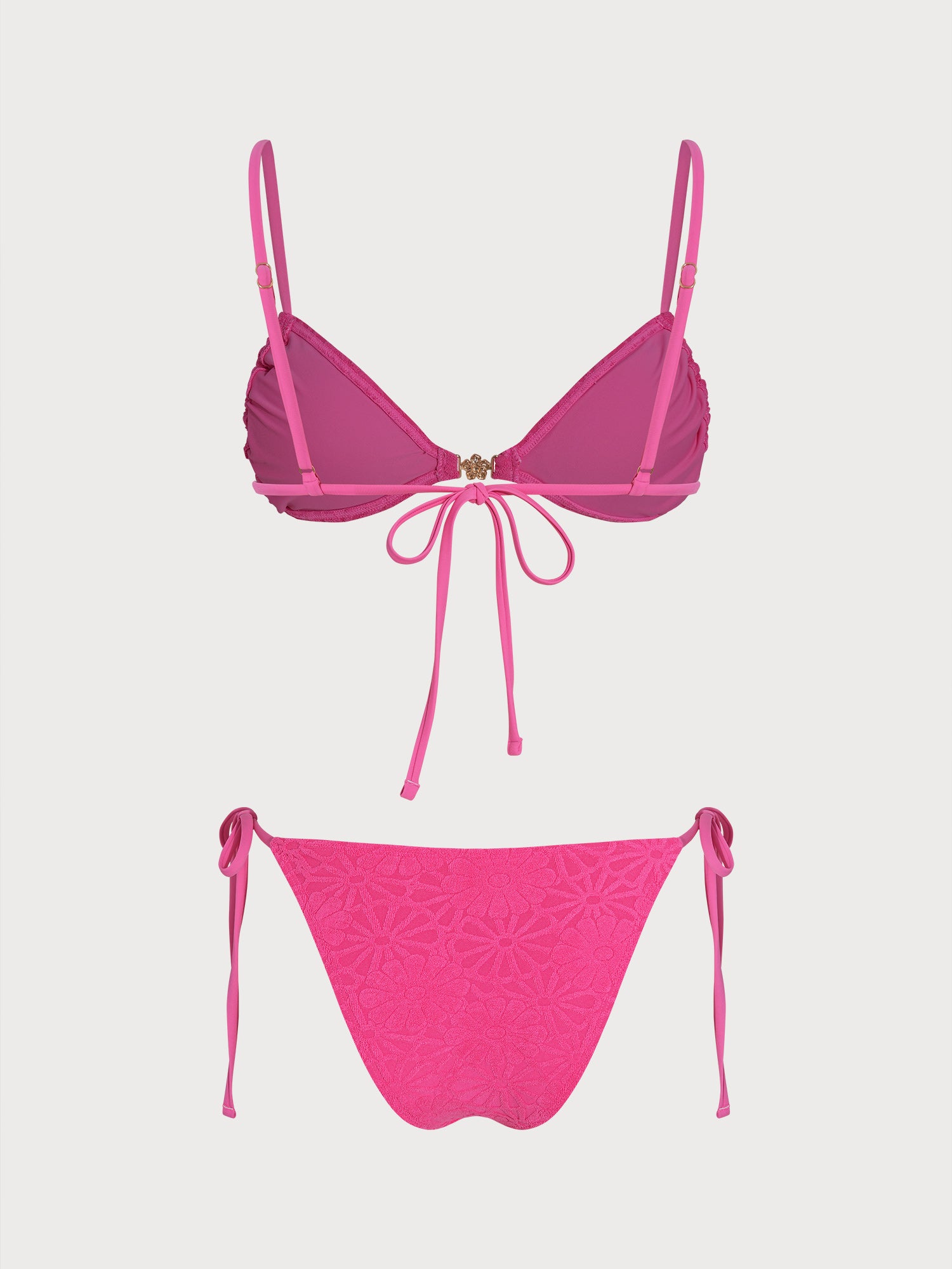 Women's Knitted Polyester Jacquard Bikini Set - SAMIOLSWIM - 01