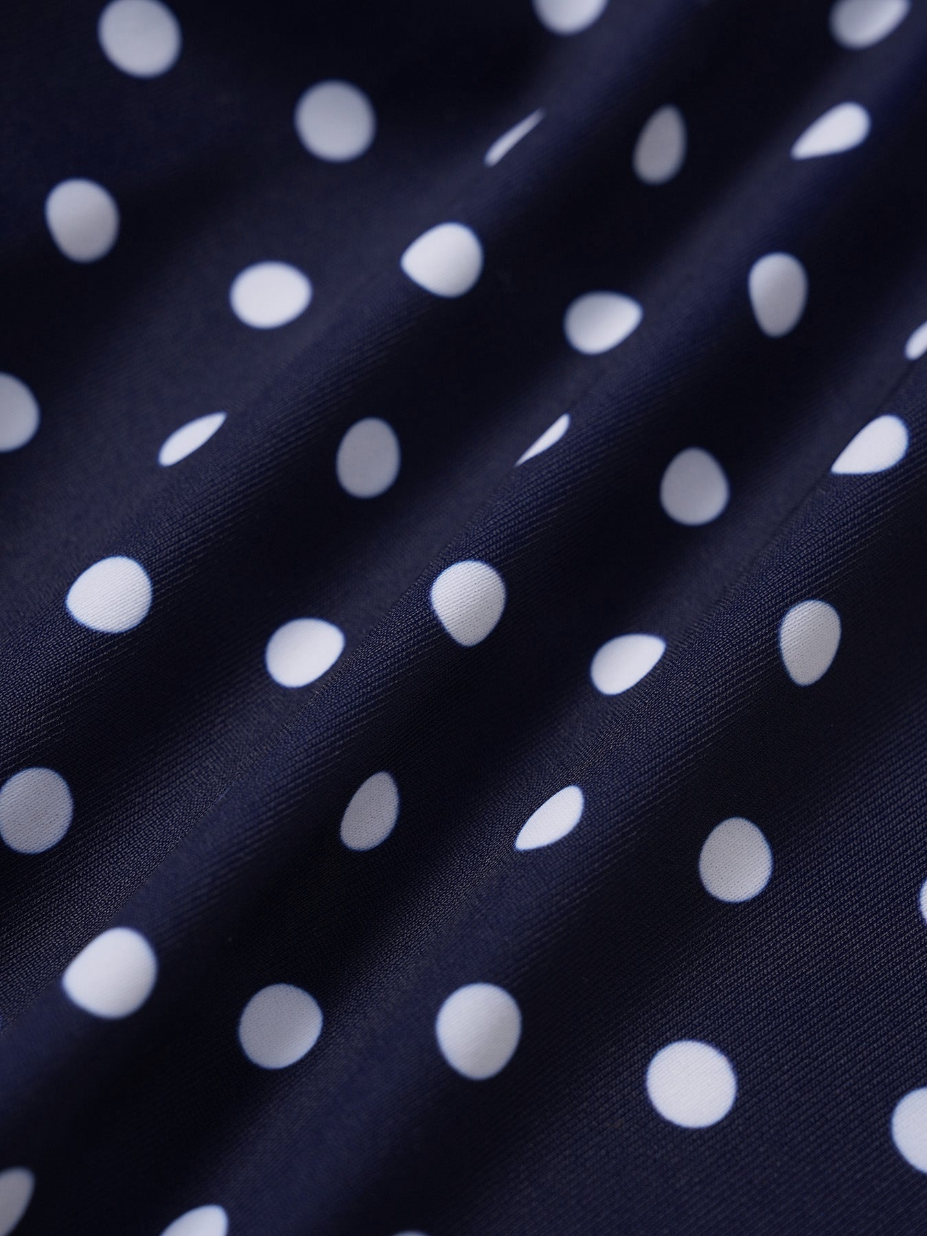 Women's Knitted Polyester Polka Dot Print Tankini Suit Tankinis - SAMIOLSWIM