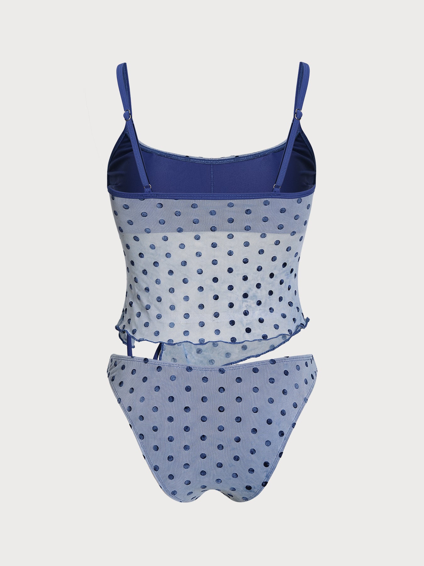 Women's Knitted Polyester Polka Dot Tie-Dye Bikini Set - SAMIOLSWIM - 06
