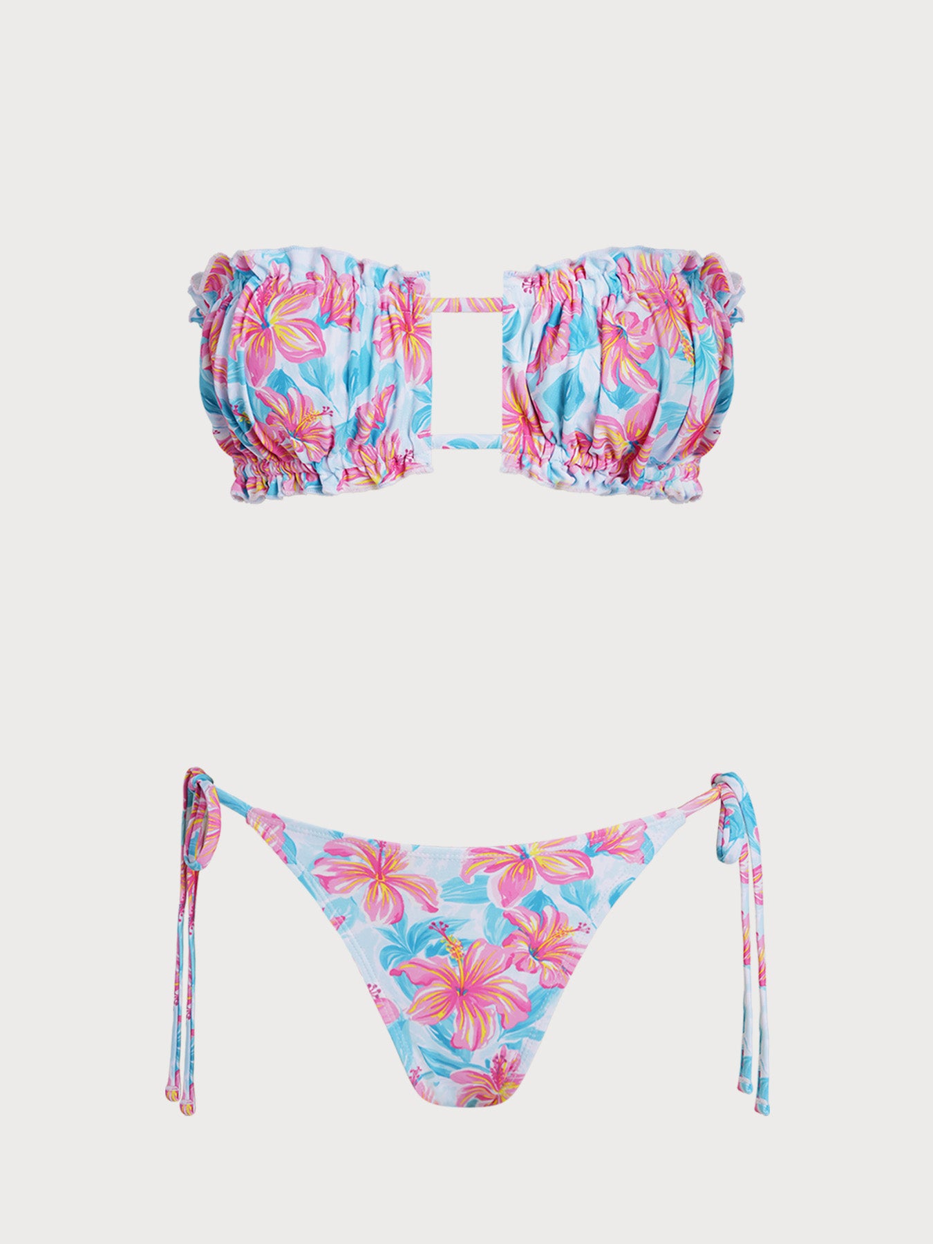 Women's Knitted Polyester Printed Bikini Set Bikinis - SAMIOLSWIM