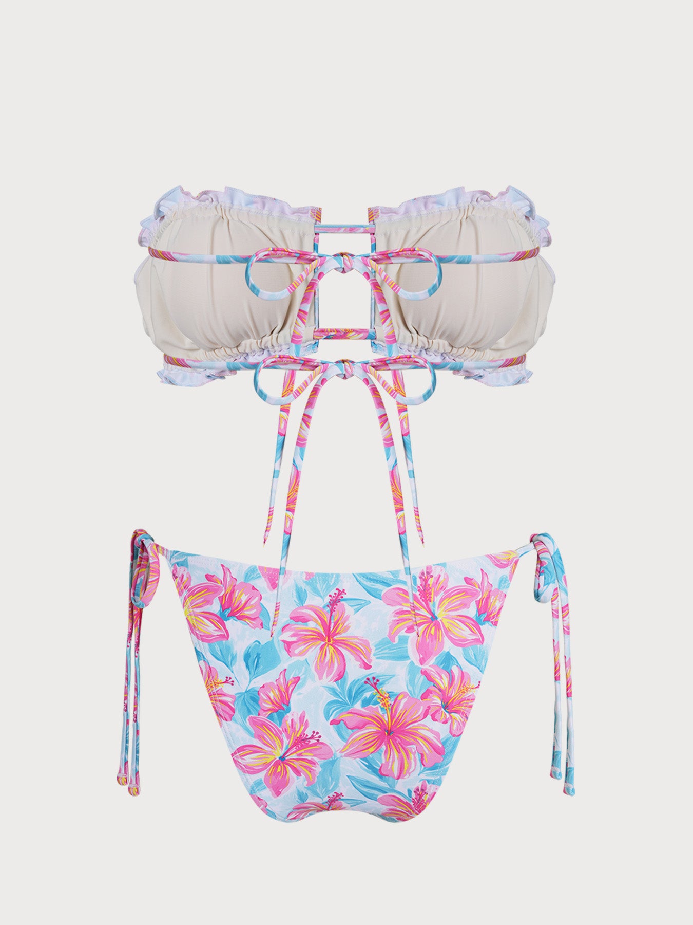 Women's Knitted Polyester Printed Bikini Set Bikinis - SAMIOLSWIM