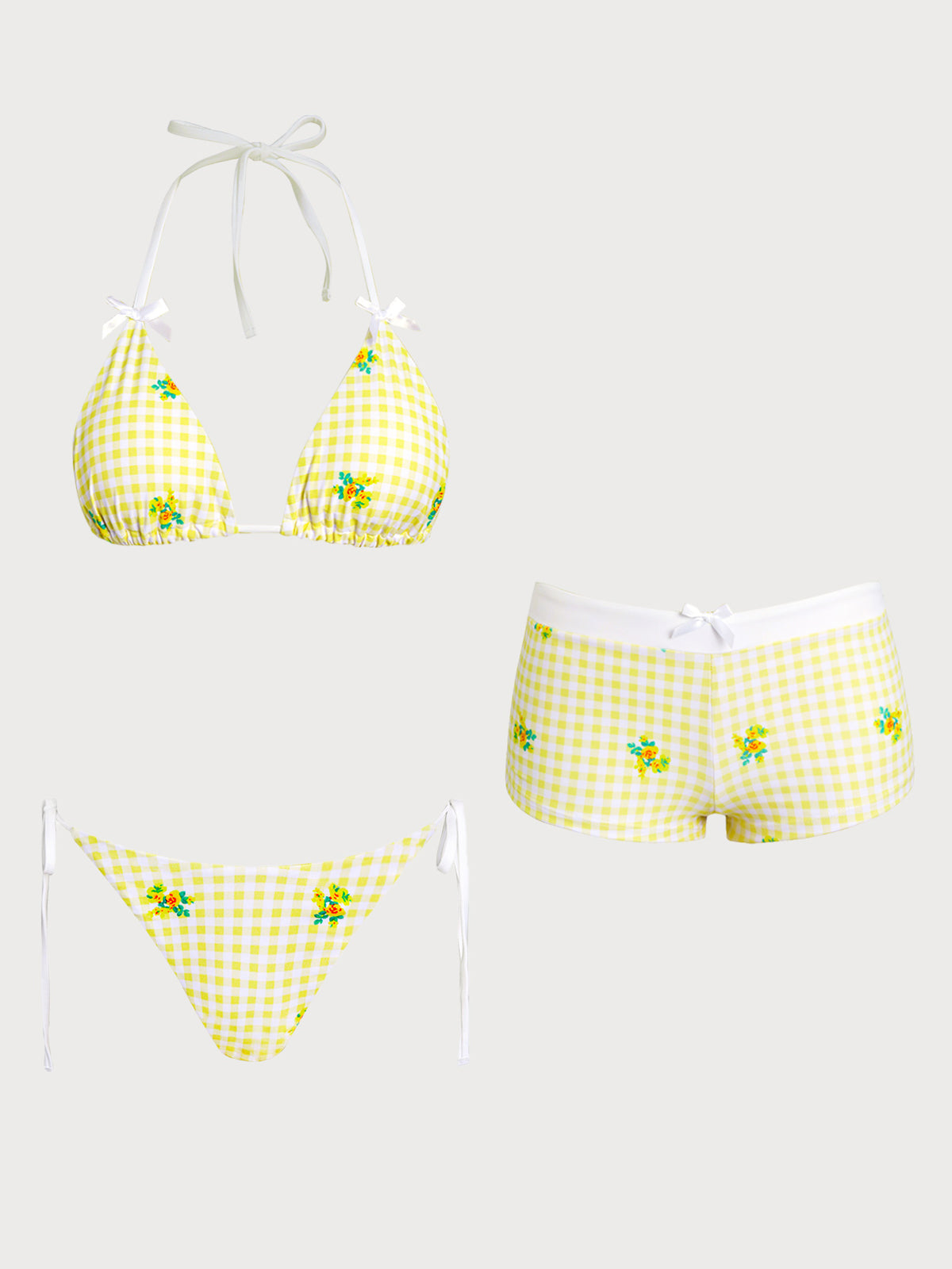 Women's Knitted Polyester Printed Bikini Set Bikinis - SAMIOLSWIM