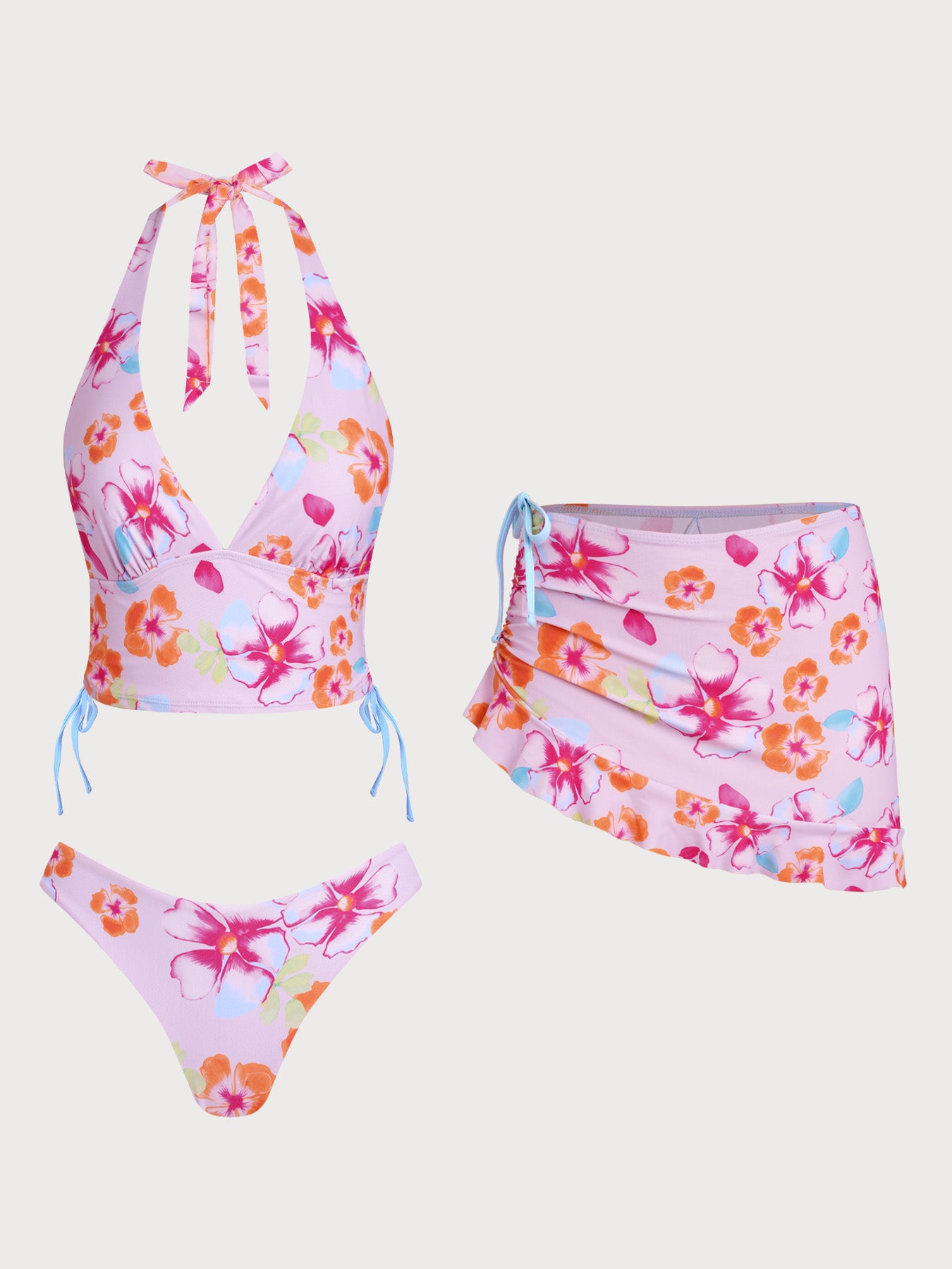 Women's Knitted Polyester Printed Tankini Suit Tankinis - SAMIOLSWIM