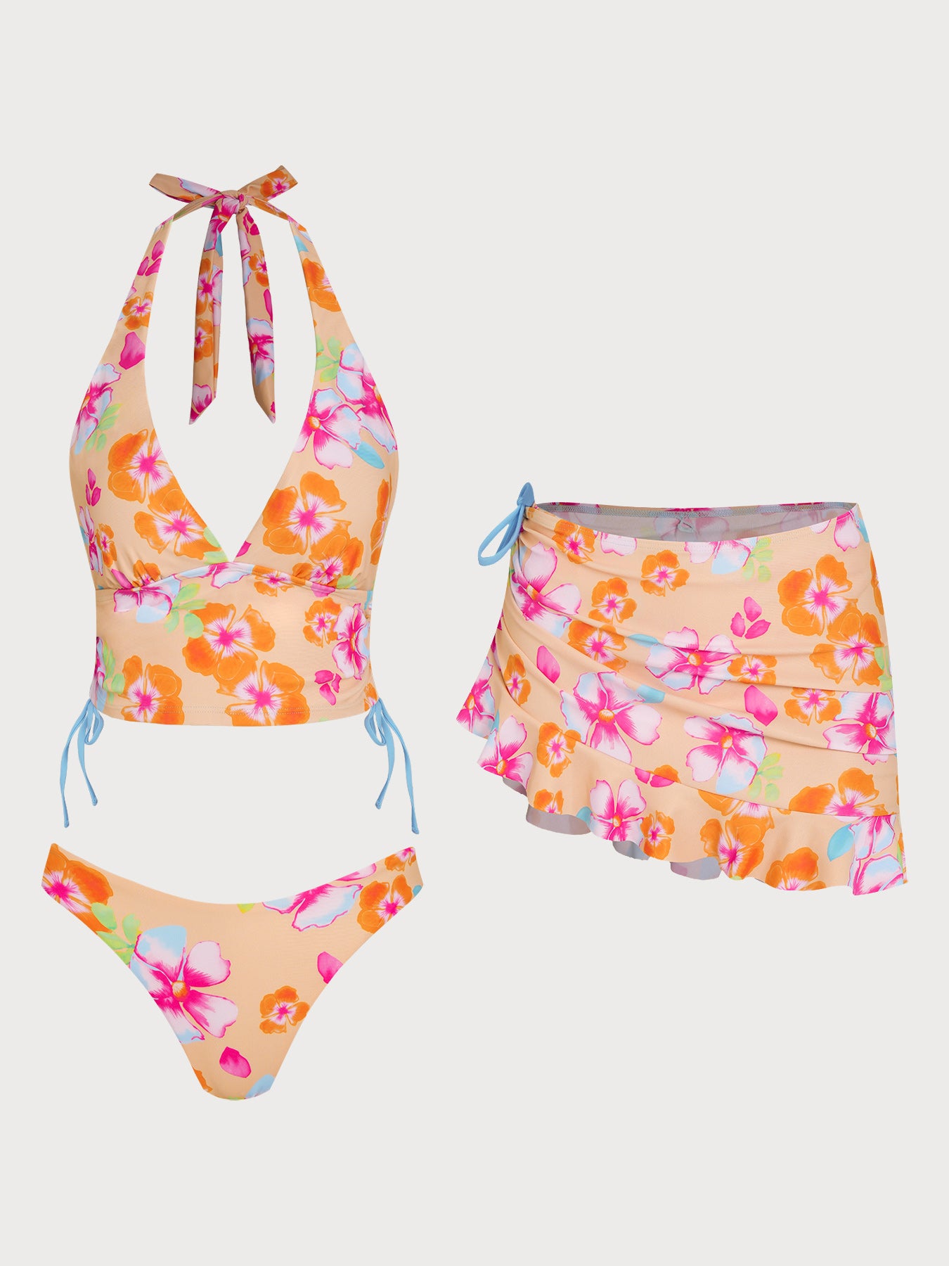 Women's Knitted Polyester Printed Tankini Suit Tankinis - SAMIOLSWIM