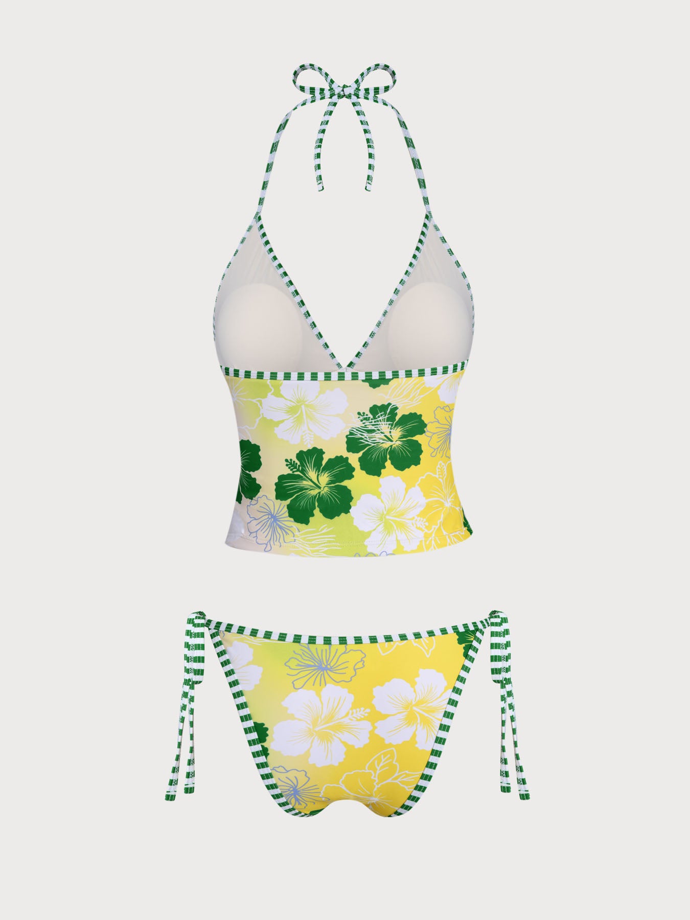 Women's Knitted Polyester Printed Tankini Suit Tankinis - SAMIOLSWIM