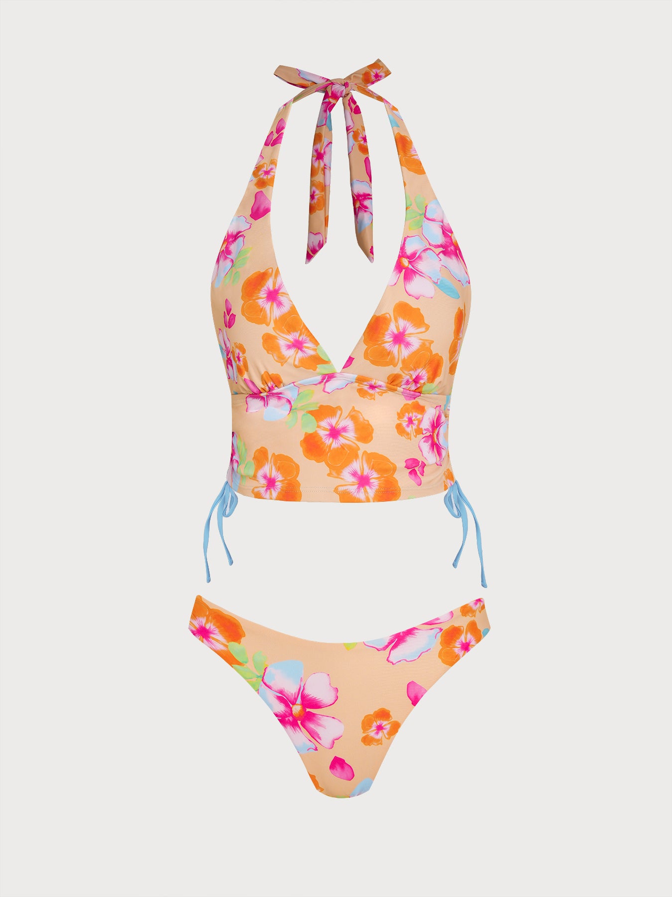 Women's Knitted Polyester Printed Tankini Suit Tankinis - SAMIOLSWIM