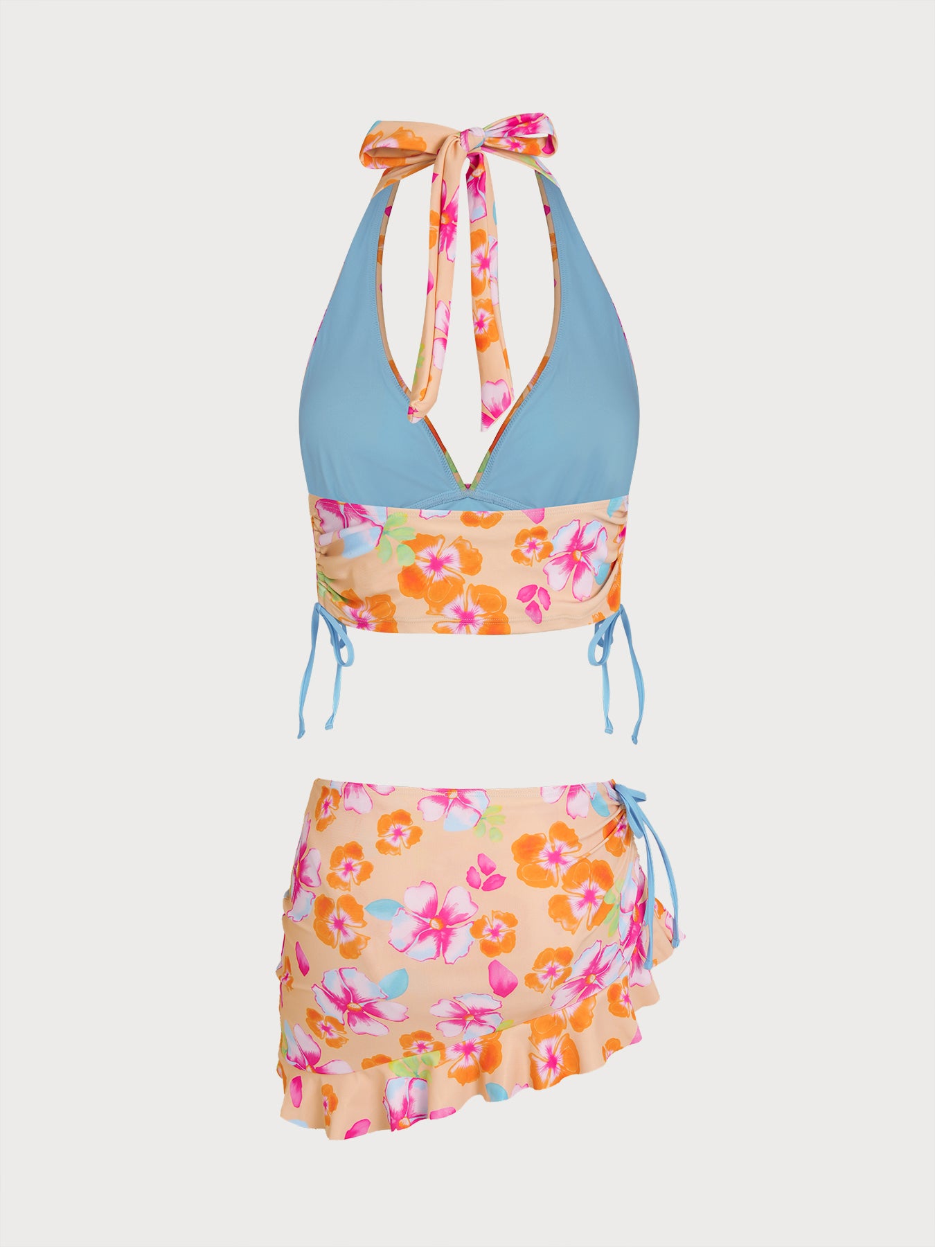 Women's Knitted Polyester Printed Tankini Suit Tankinis - SAMIOLSWIM