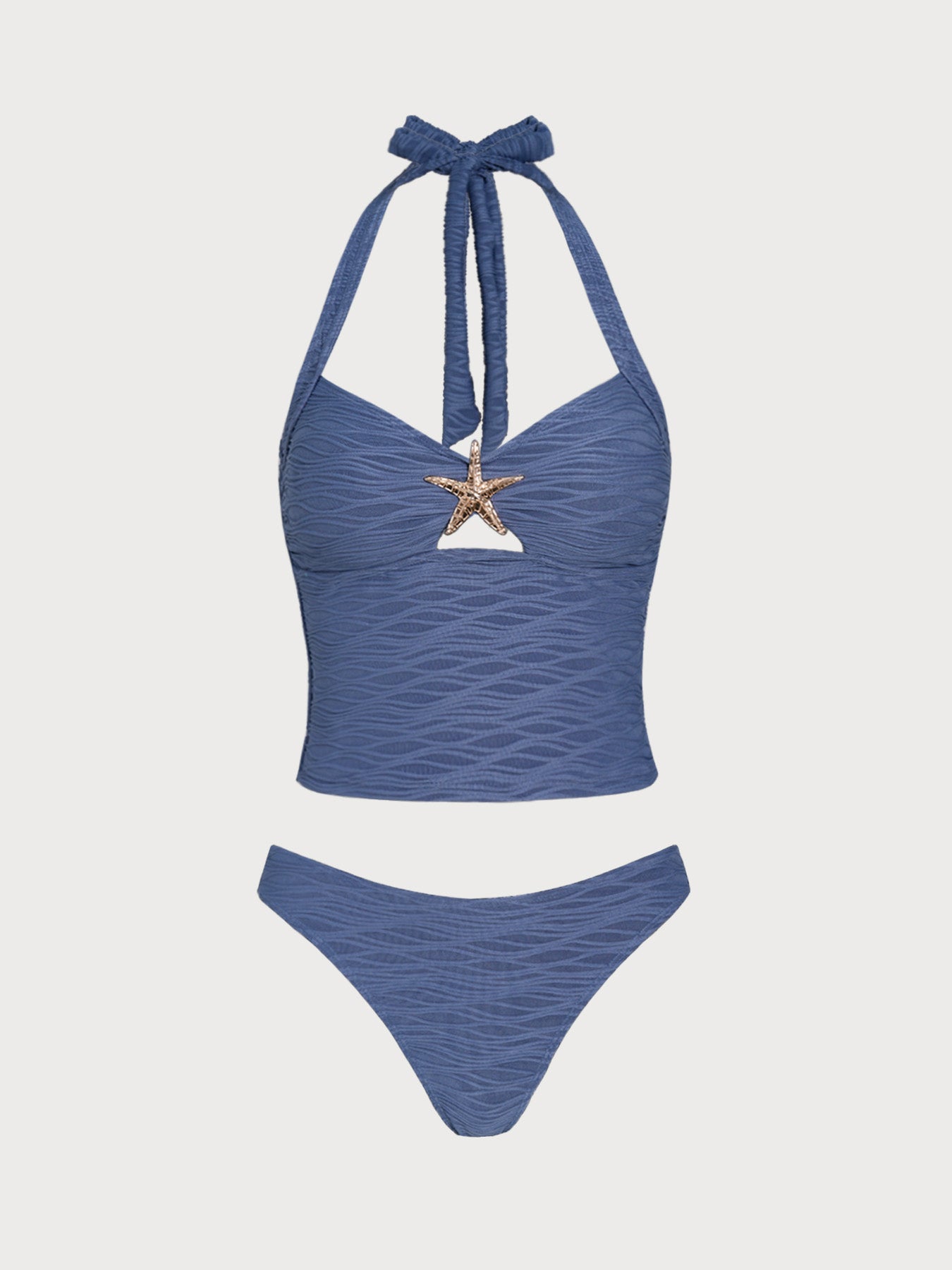 Women's Knitted Polyester Tankini Set Tankinis - SAMIOLSWIM