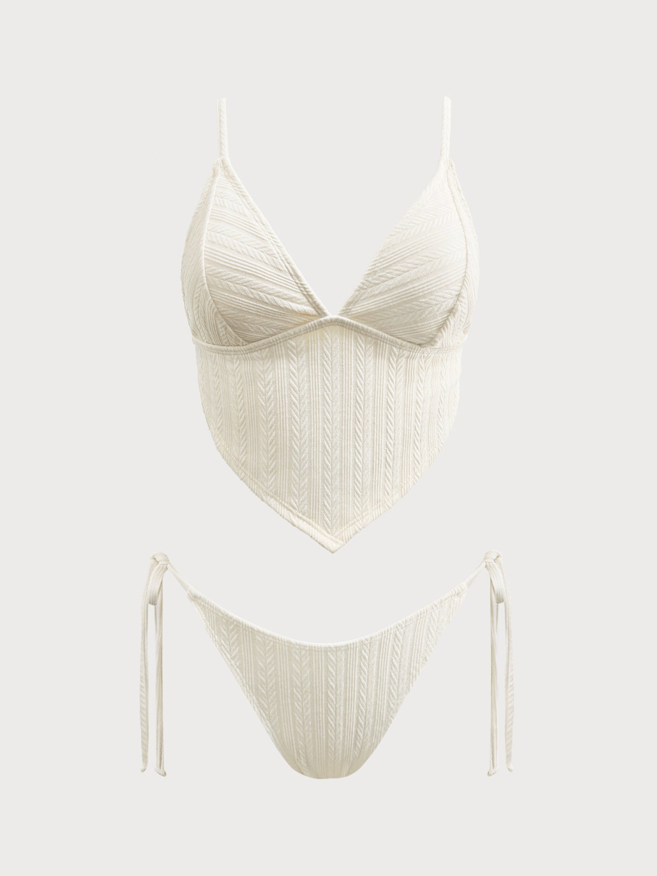 Women's Knitted Polyester Tankini Set Tankinis - SAMIOLSWIM