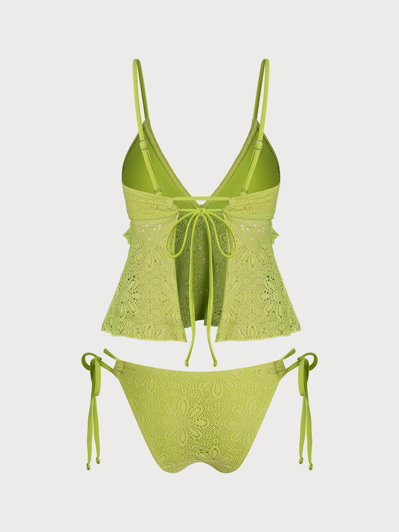 Women's Knitted Polyester Tankini Set Tankinis - SAMIOLSWIM