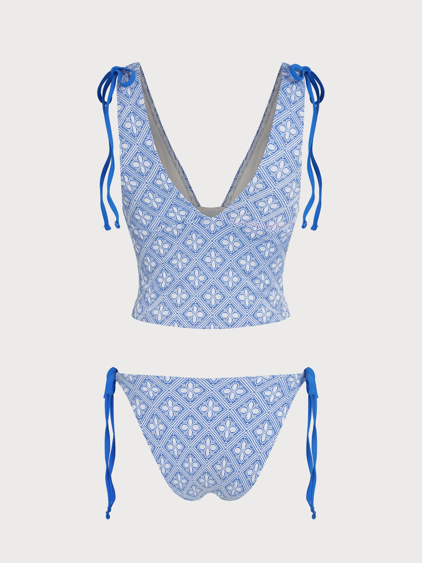 Women's Knitted Polyester Tankini Set Tankinis - SAMIOLSWIM
