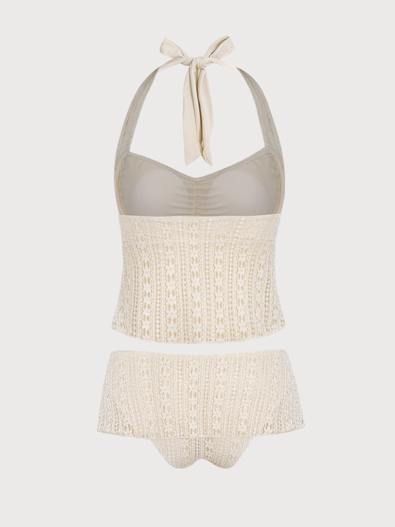 Women's Knitted Polyester Tankini Set - SAMIOLSWIM - 01