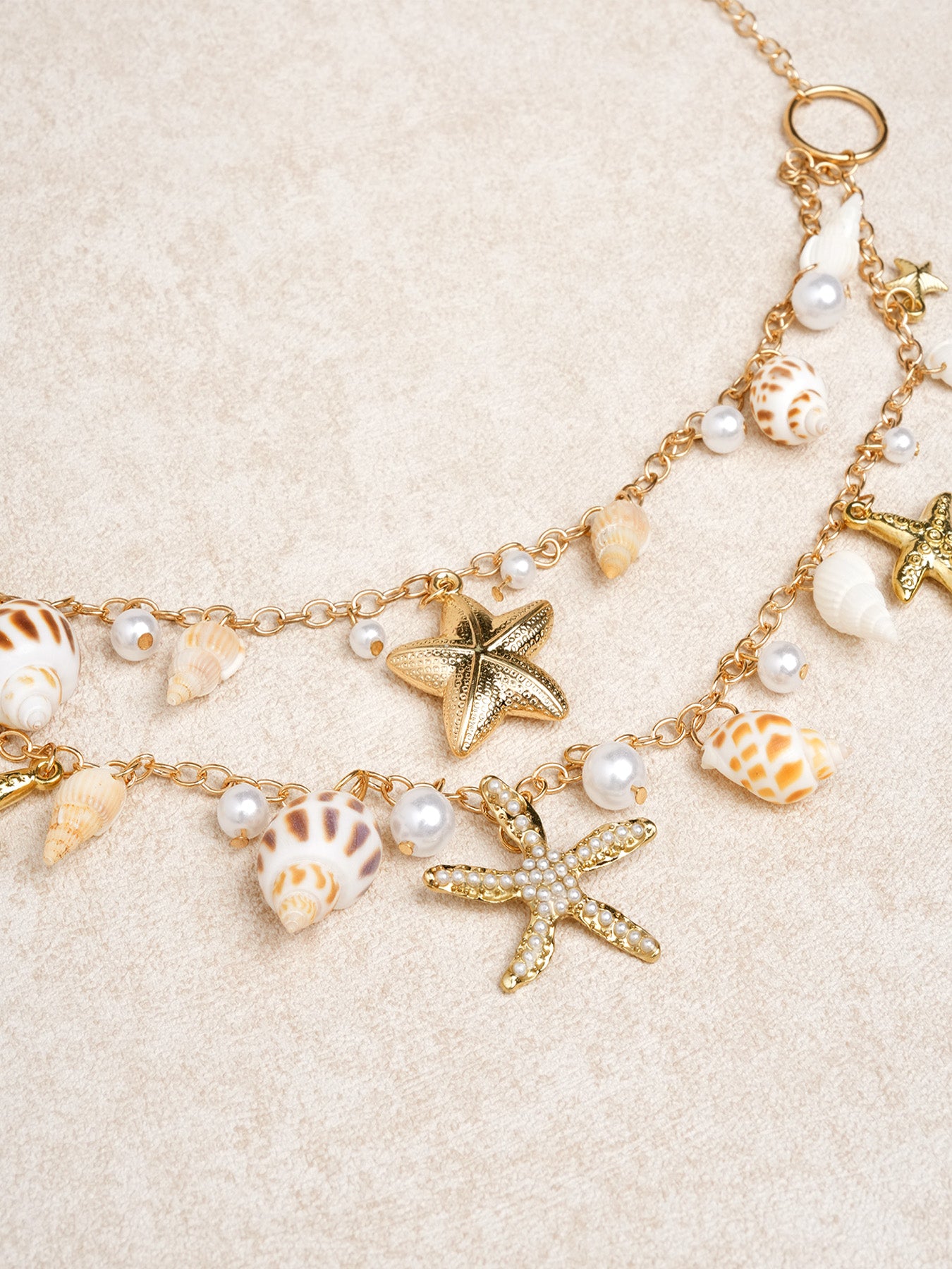 Women's Metal Beach Starfish and Shell Waist Chain Beach Accessories Beach Accessories - SAMIOLSWIM