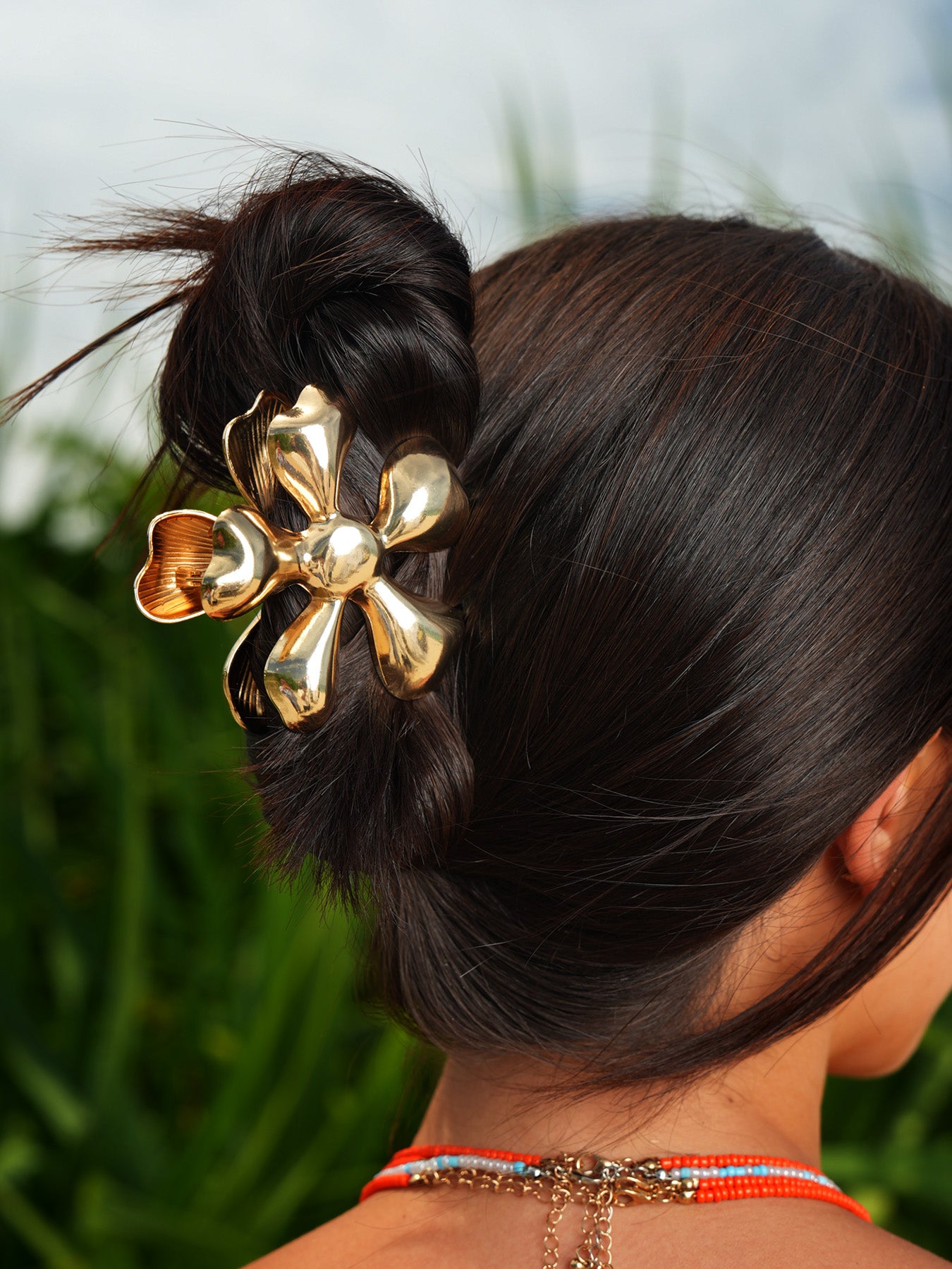 Women's Metal Flower Hair Accessories Gold Hair Accessories - SAMIOLSWIM