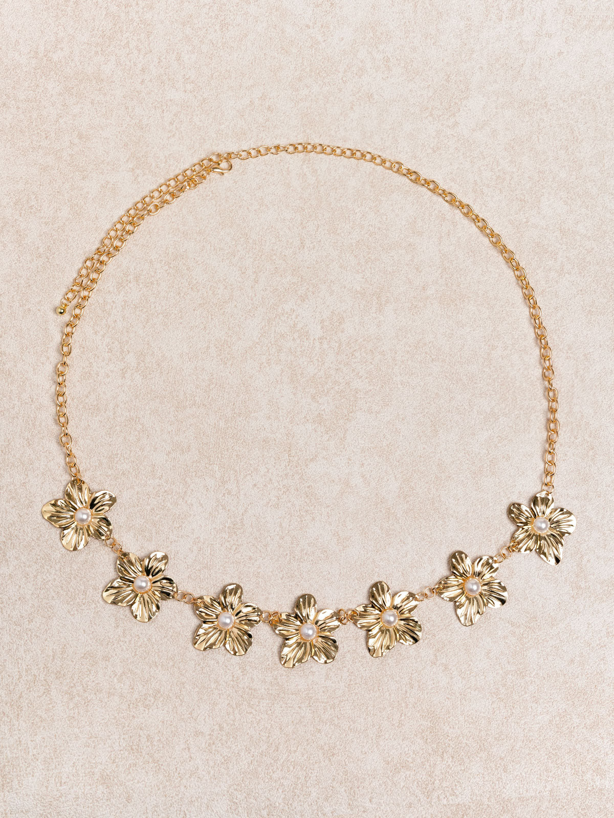 Women's Metal Flower Pearl Beach Accessories Gold Beach Accessories - SAMIOLSWIM