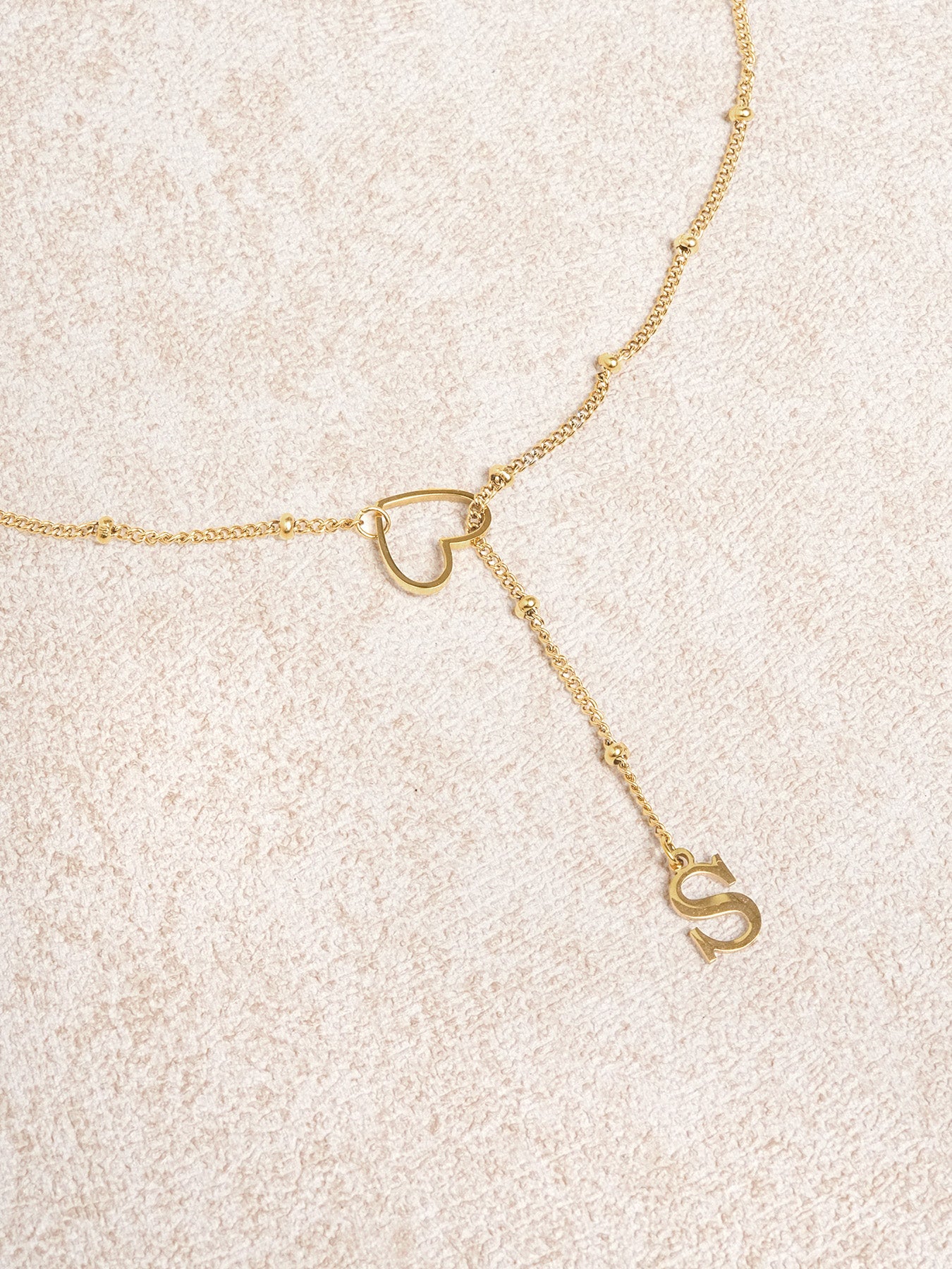 Women's Metal Heart Letter Pendant Necklace Necklaces - SAMIOLSWIM
