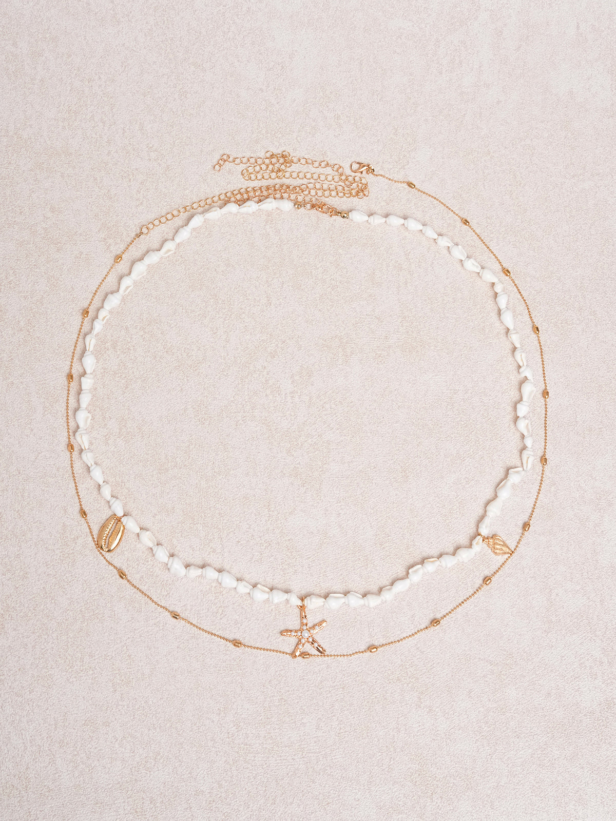 Women's Metal Shell and Conch Waist Chain Gold - SAMIOLSWIM