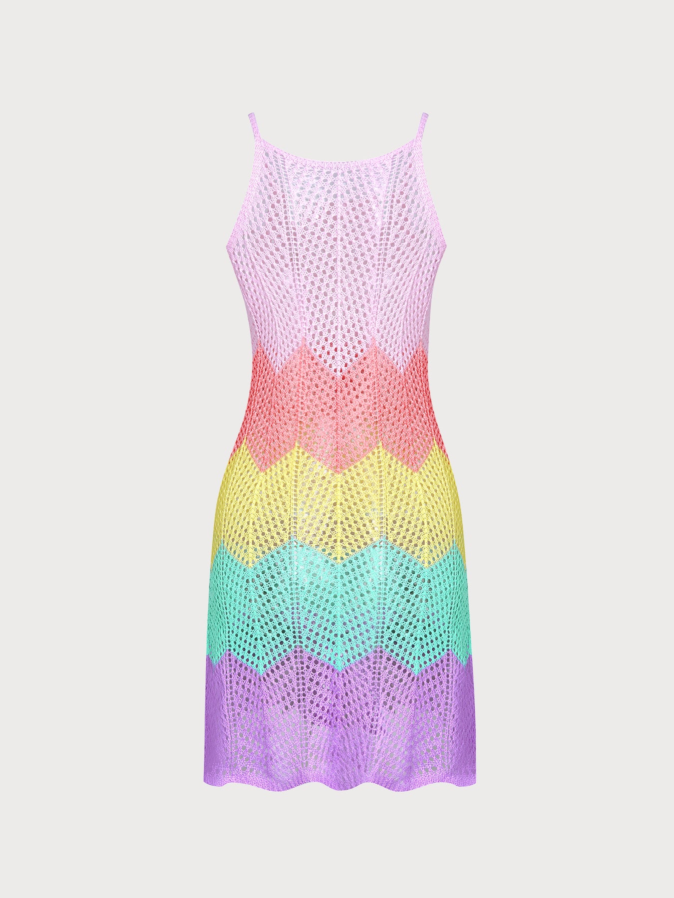 Women's Polyester Color Block Hollow-Out Cover-Up Cover-ups - SAMIOLSWIM