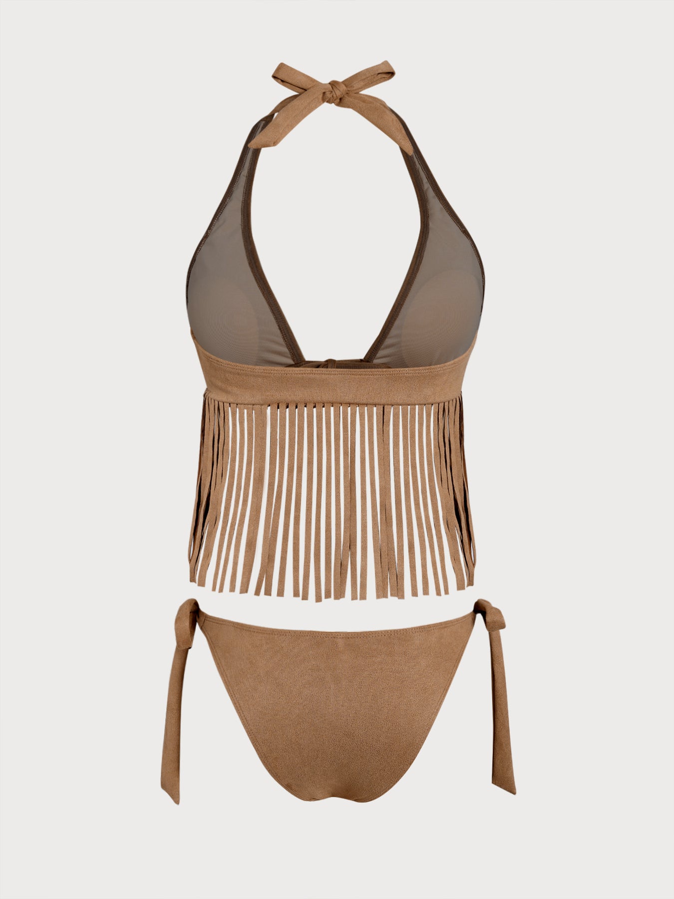 Women's polyester knit tassel tankini suit Tankinis - SAMIOLSWIM