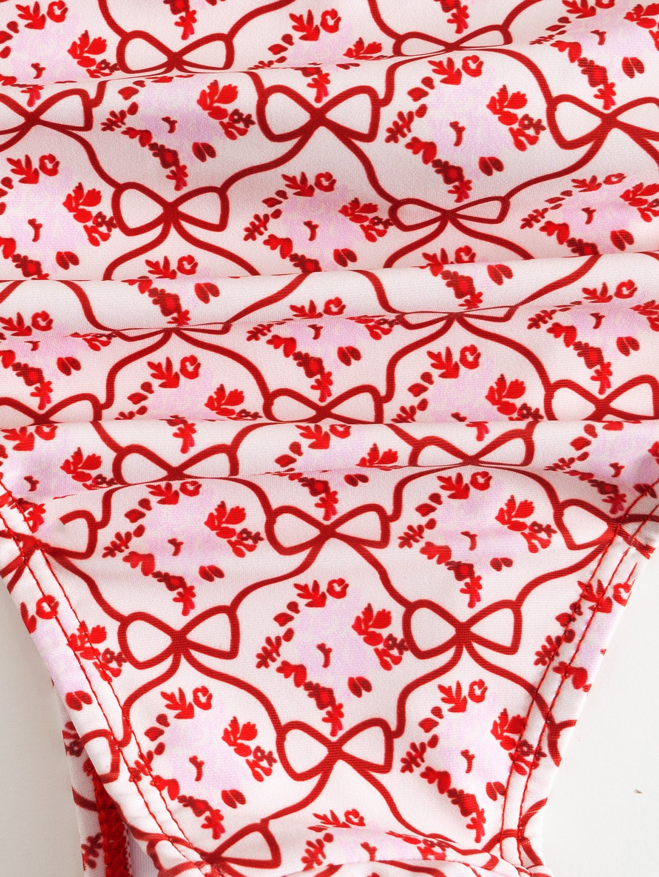 Women's Polyester Knitted Hollow Print Bikini Set Bikinis - SAMIOLSWIM