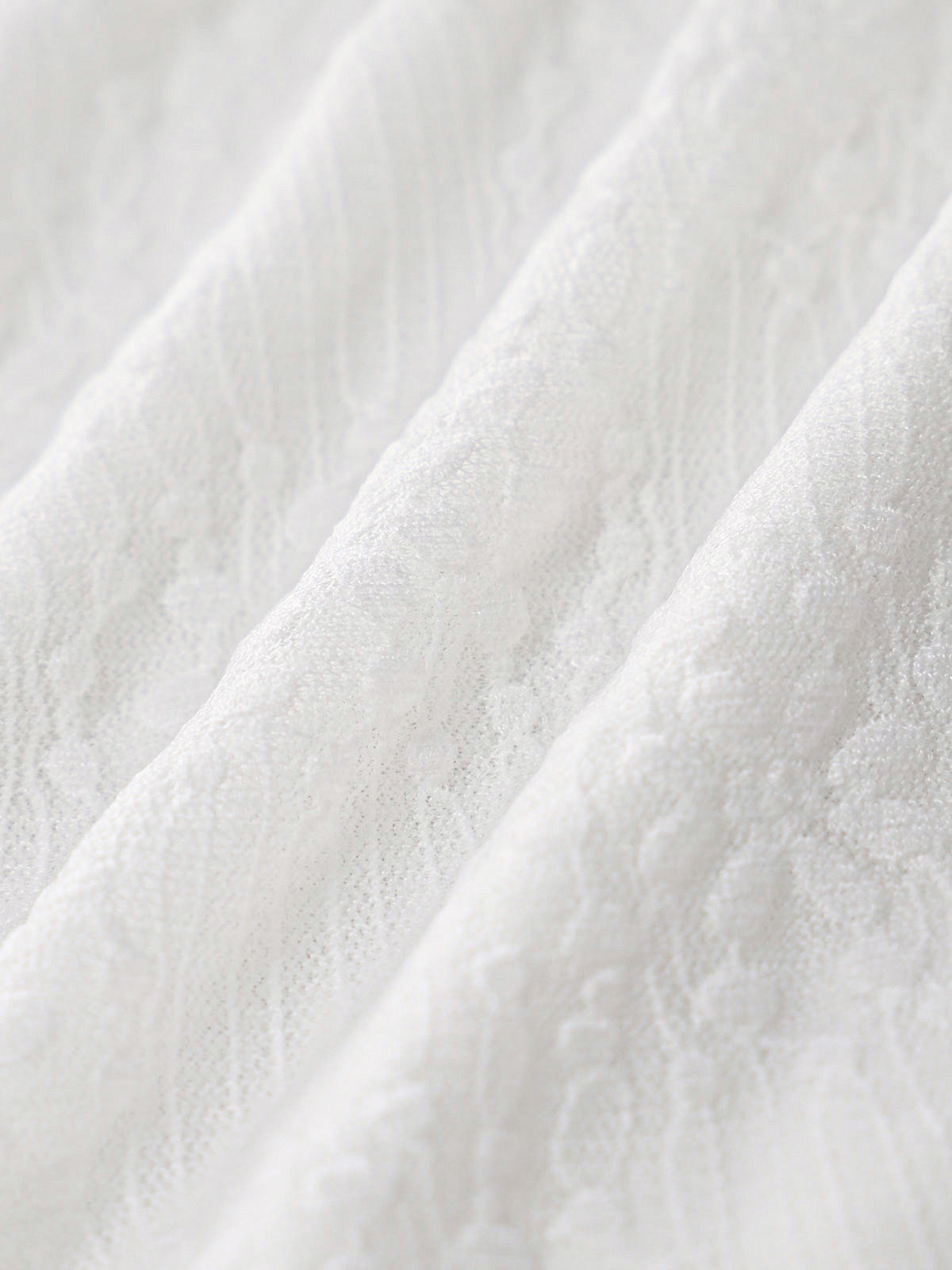 Women's Polyester Knitted Lace Long Sleeve Short Skirt Two-piece Set Cover-ups - SAMIOLSWIM