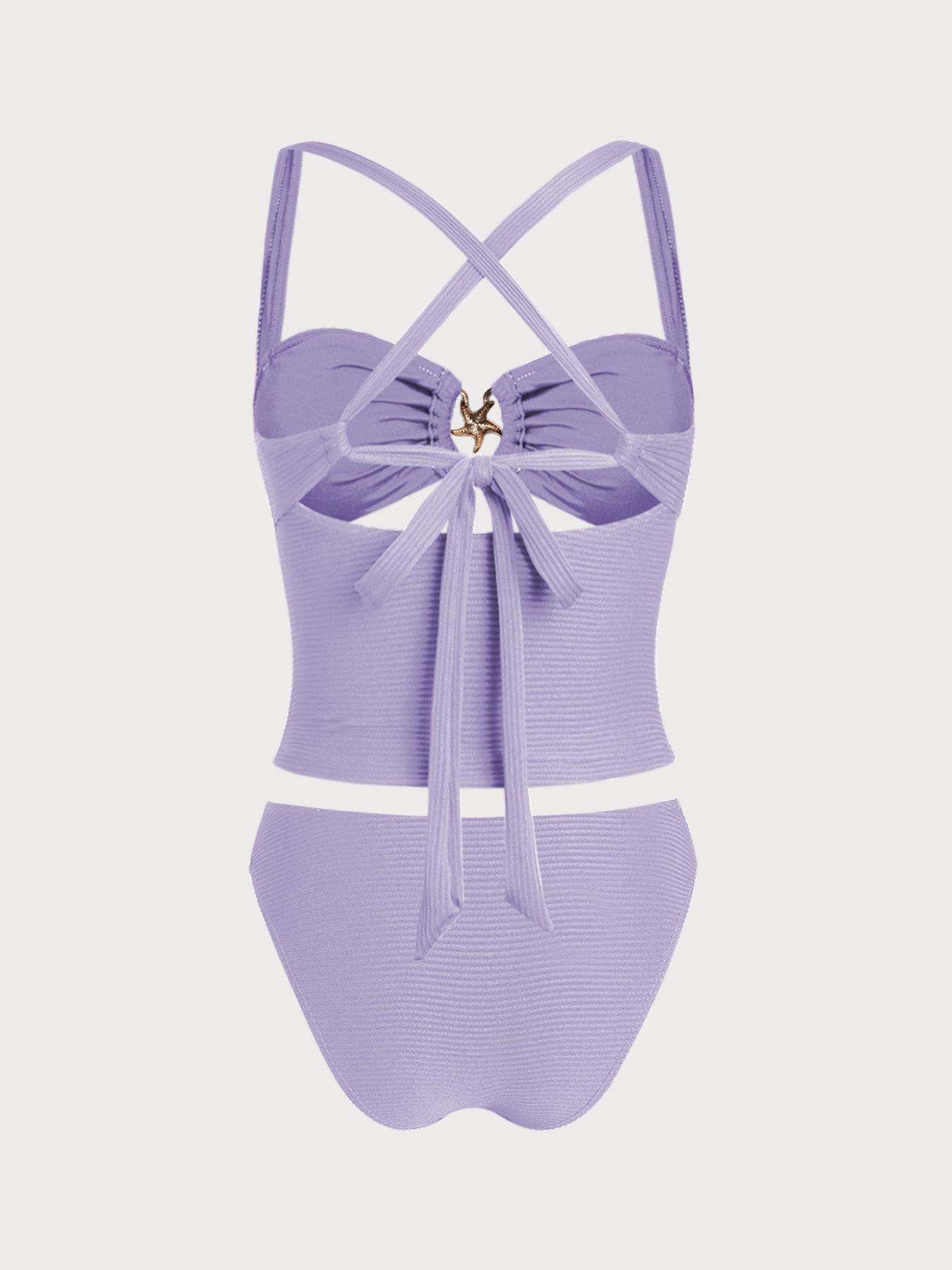 Women's Polyester Knitted Tankin Tankinis - SAMIOLSWIM