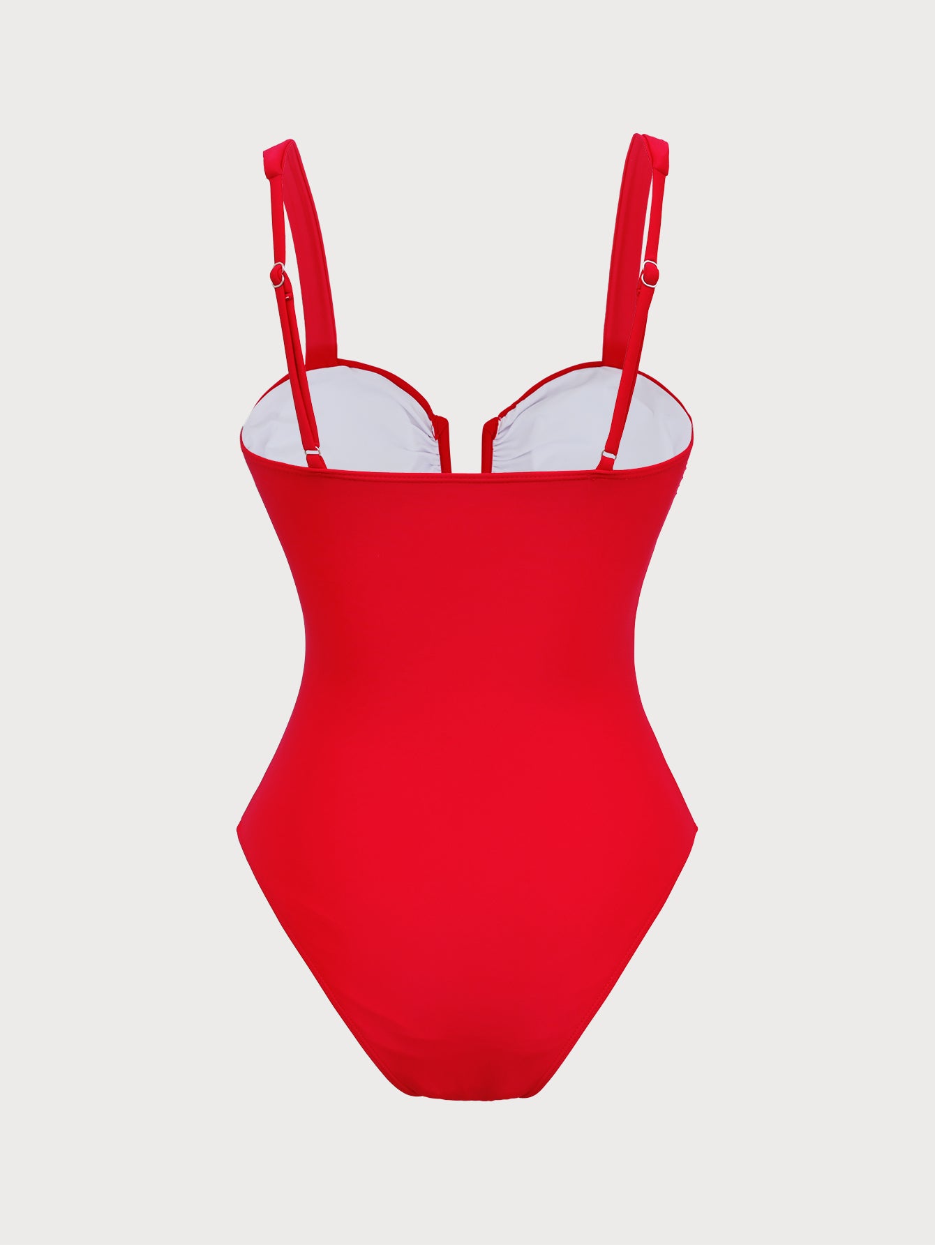 Women's polyester knitted U-shaped retro one-piece swimsuit One-Pieces - SAMIOLSWIM