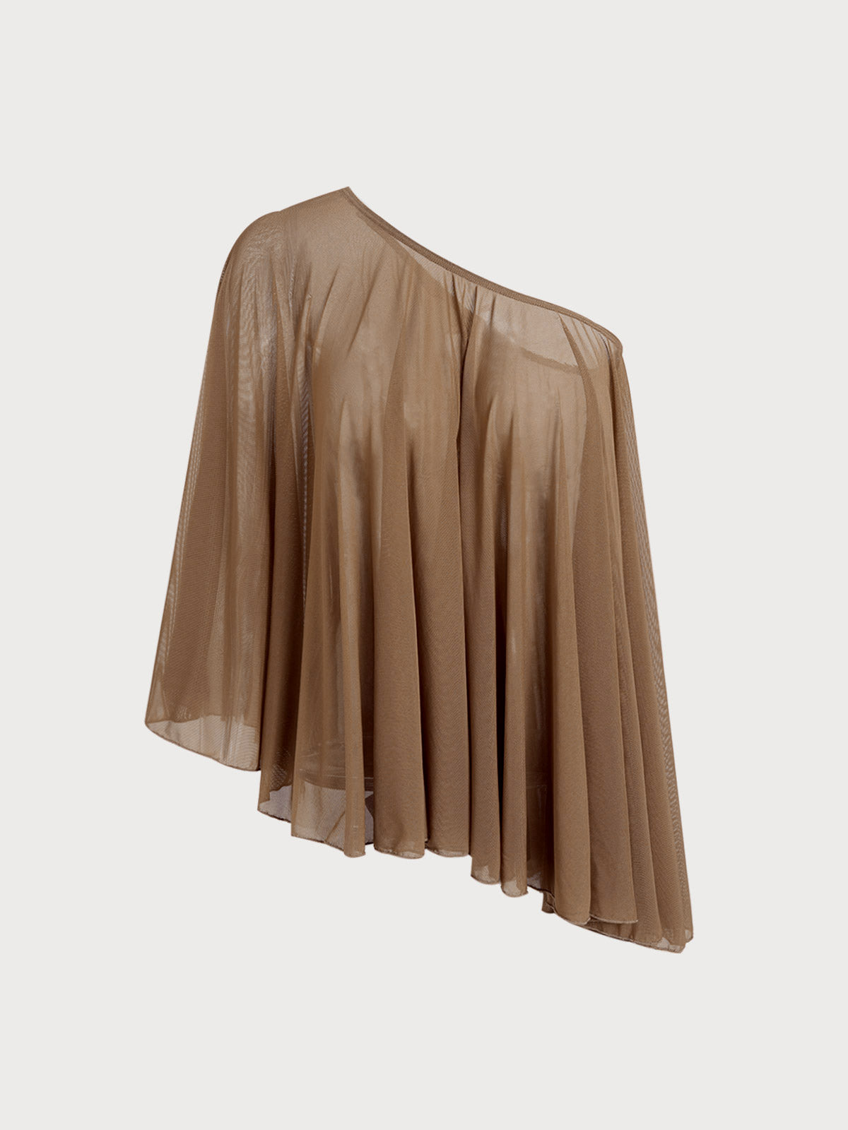 Women's Polyester Mesh Cover-ups Dark Coffee Cover-ups - SAMIOLSWIM