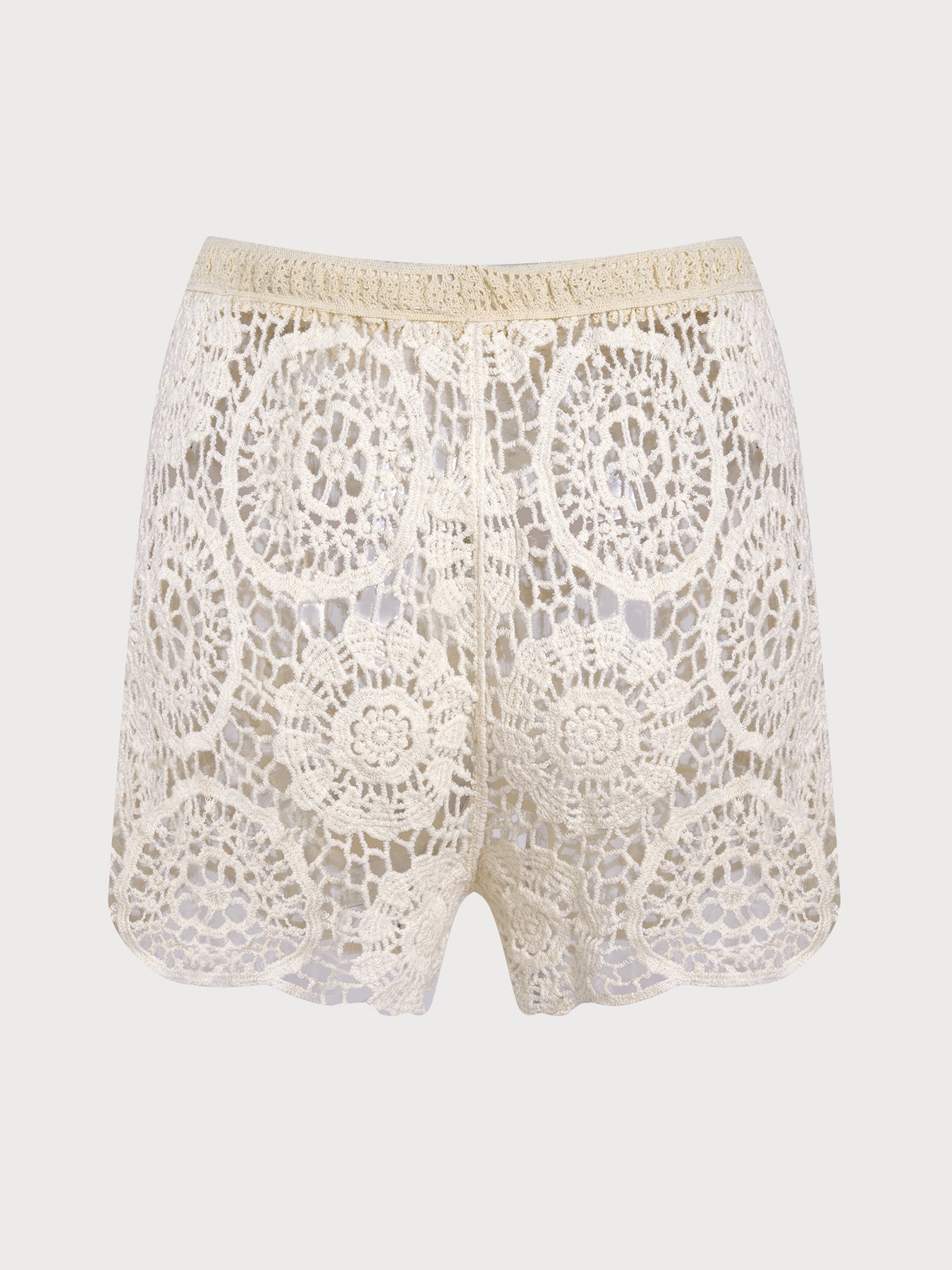 Women's polyester openwork shorts cover-up Cover-ups - SAMIOLSWIM