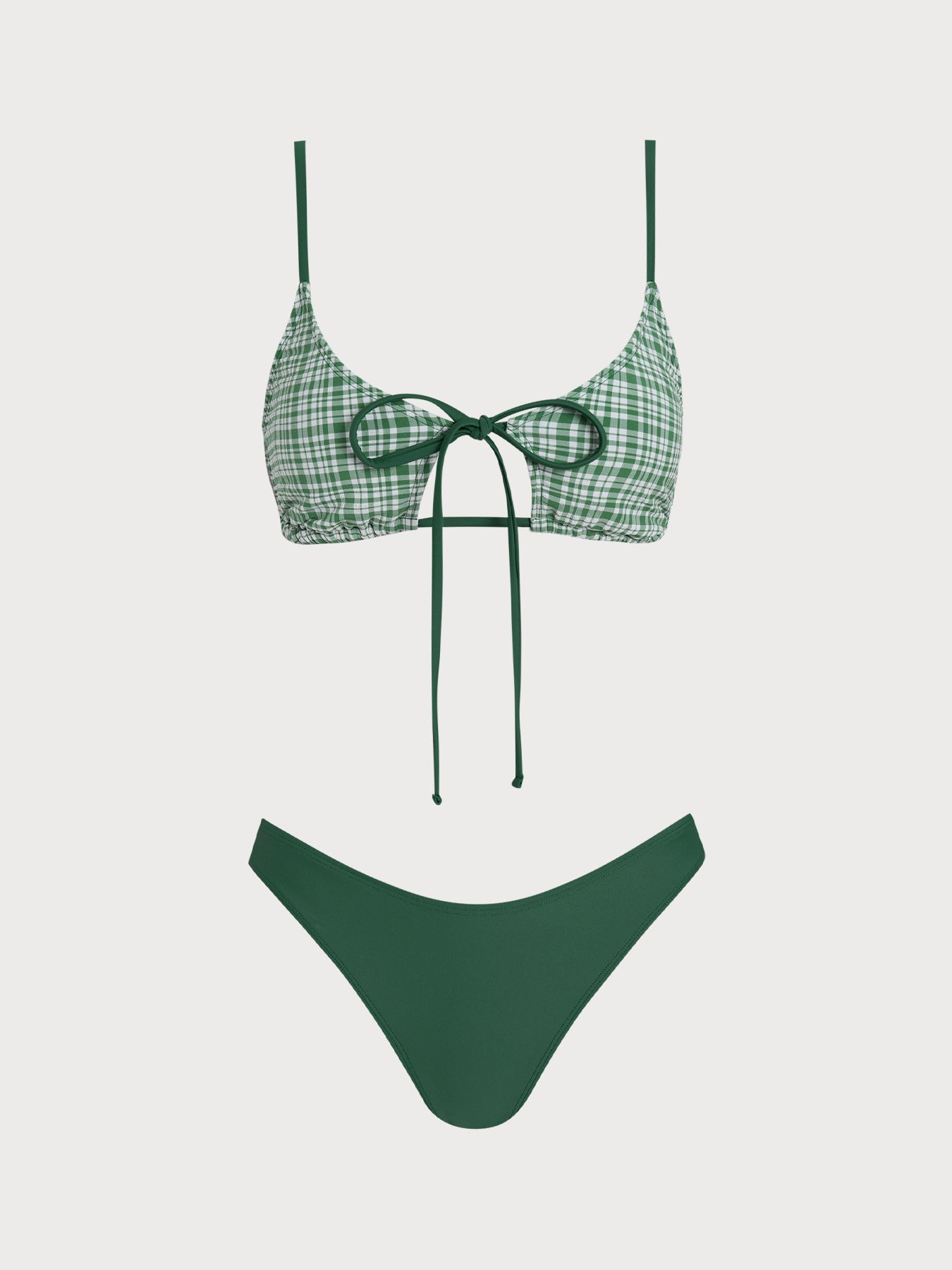 Women's Polyester Plaid Bikini Set Bikinis - SAMIOLSWIM