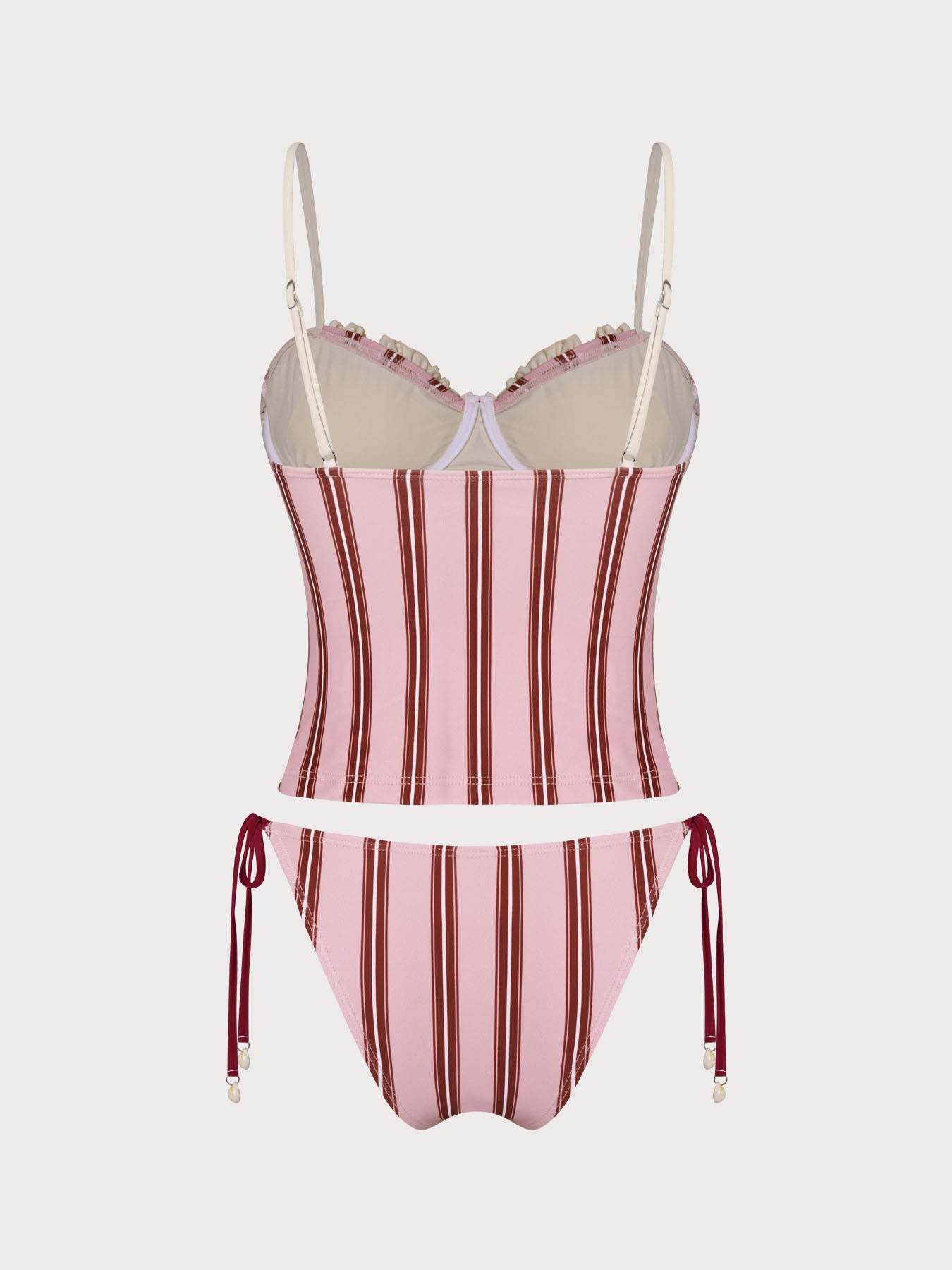Women's polyester striped color-blocked tankini suit Tankinis - SAMIOLSWIM