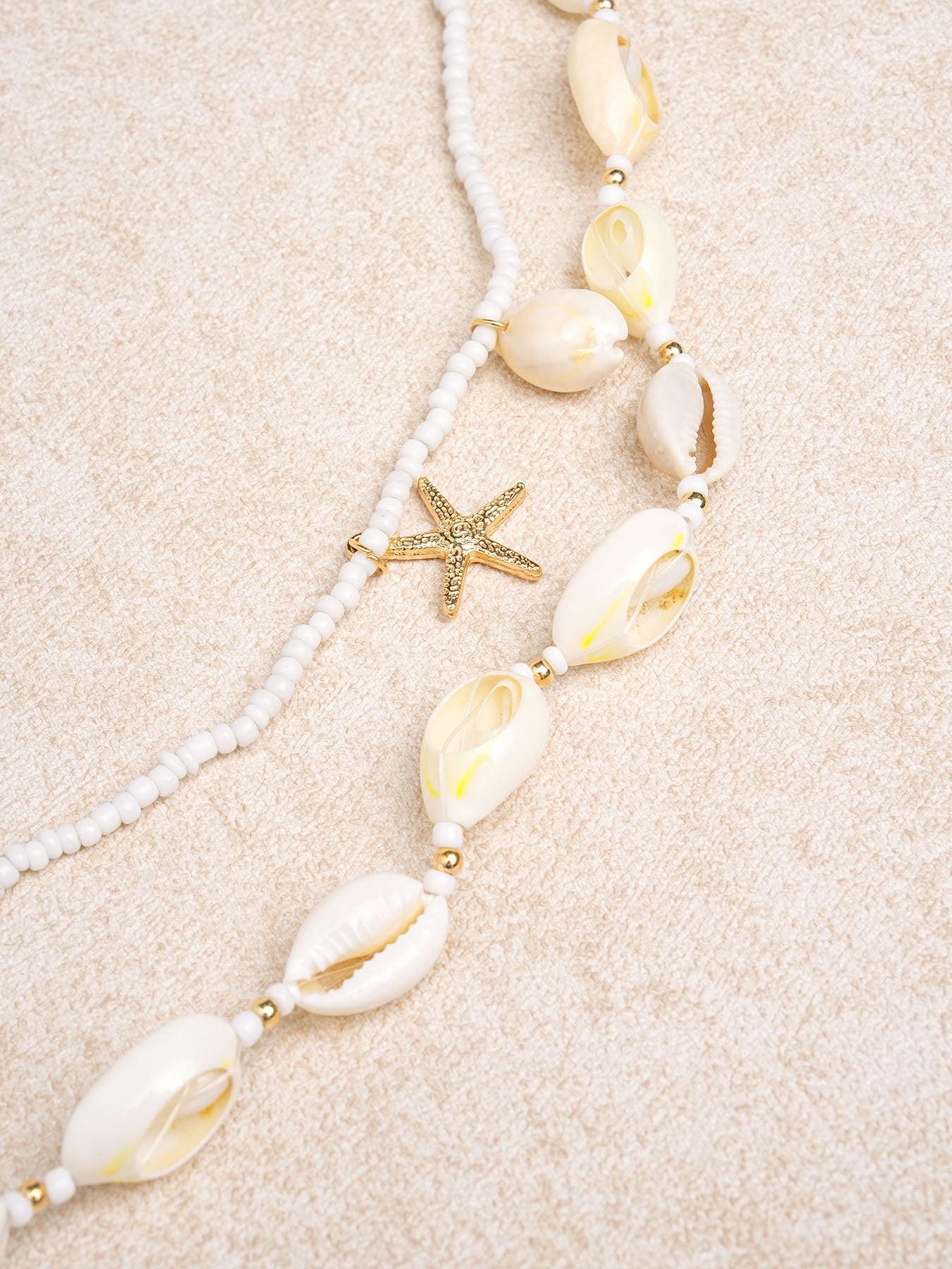 Women's Seashell Starfish Seed Bead Waist Chain Beach Beach Accessories - SAMIOLSWIM