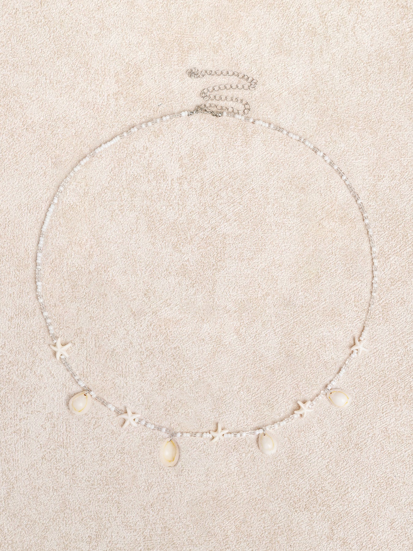 Women's Seashell Starfish Seed Bead Waist Chain Beach White Beach Accessories - SAMIOLSWIM