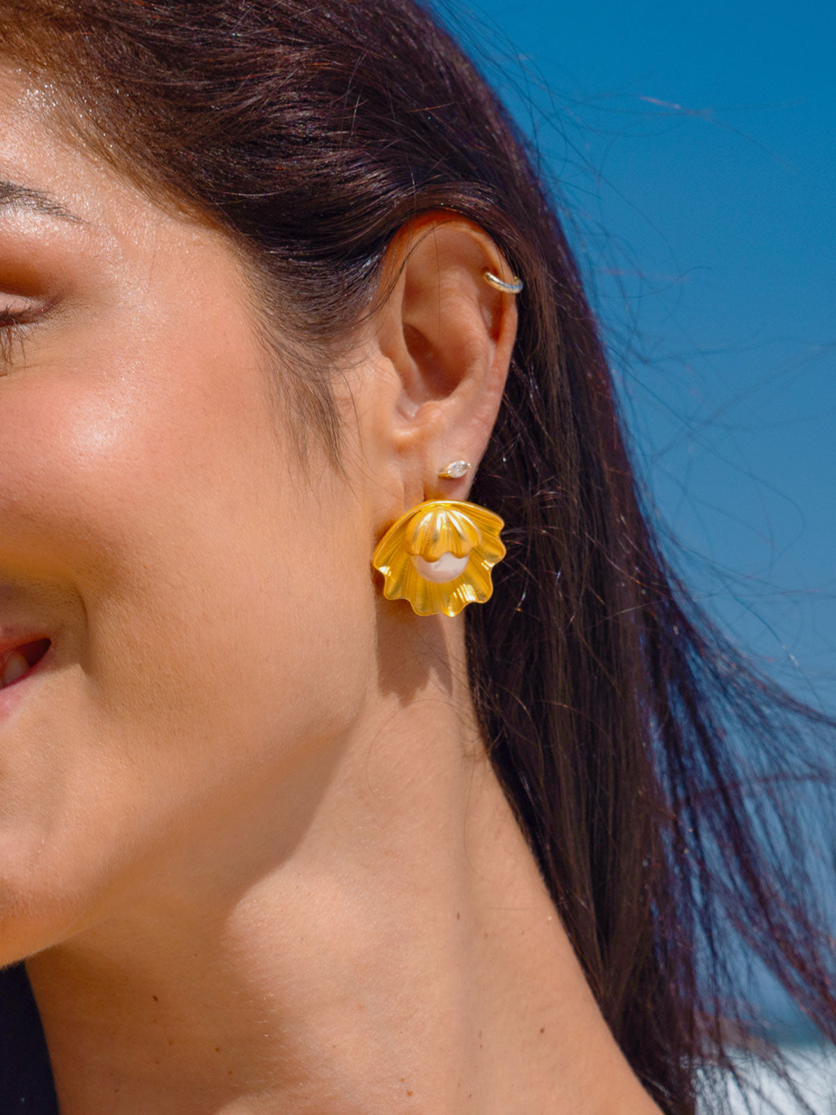 Women's Vintage Pearl Shell Earrings Earrings - SAMIOLSWIM