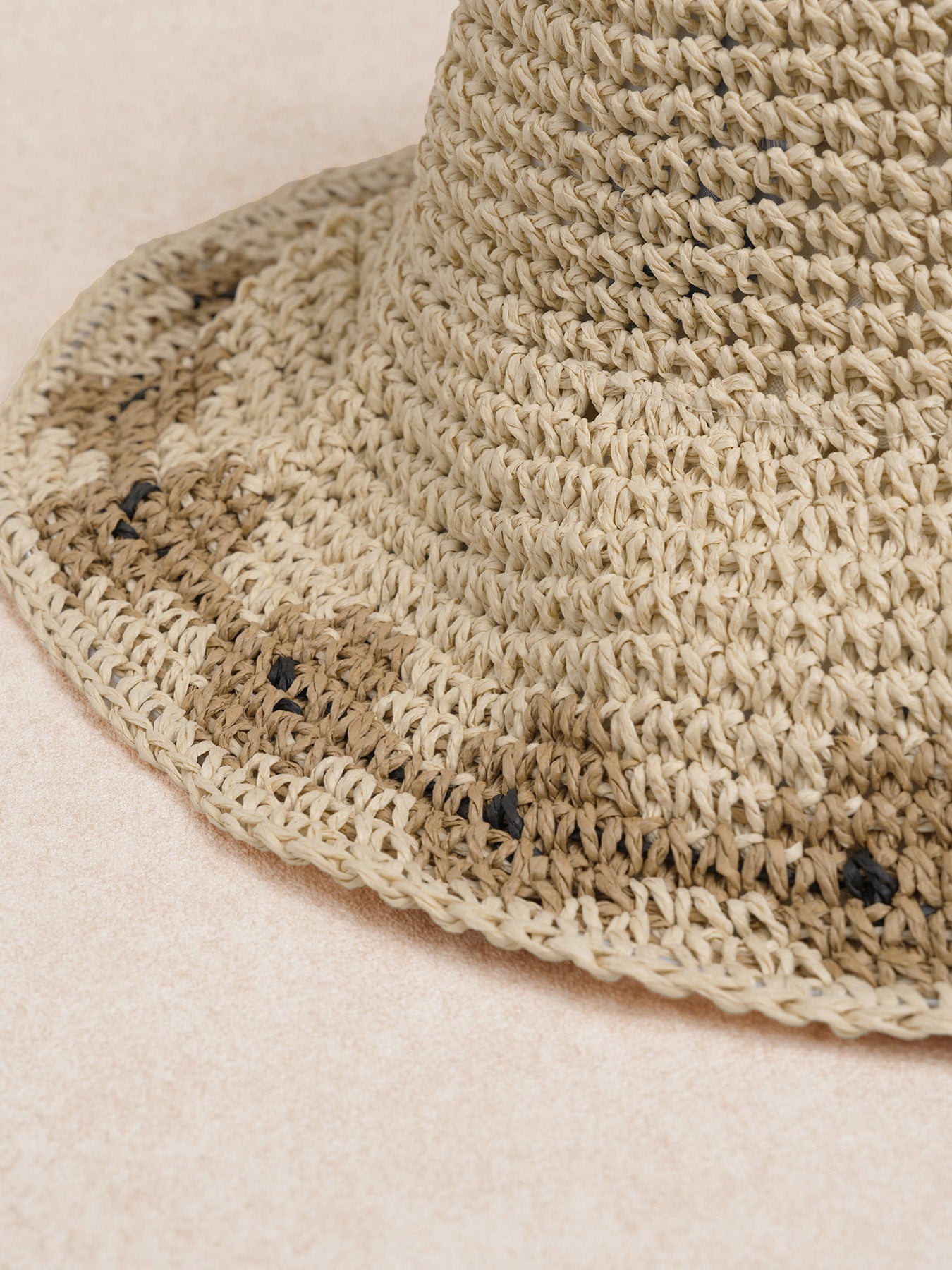 Women's woven vintage floral straw hat Hats - SAMIOLSWIM