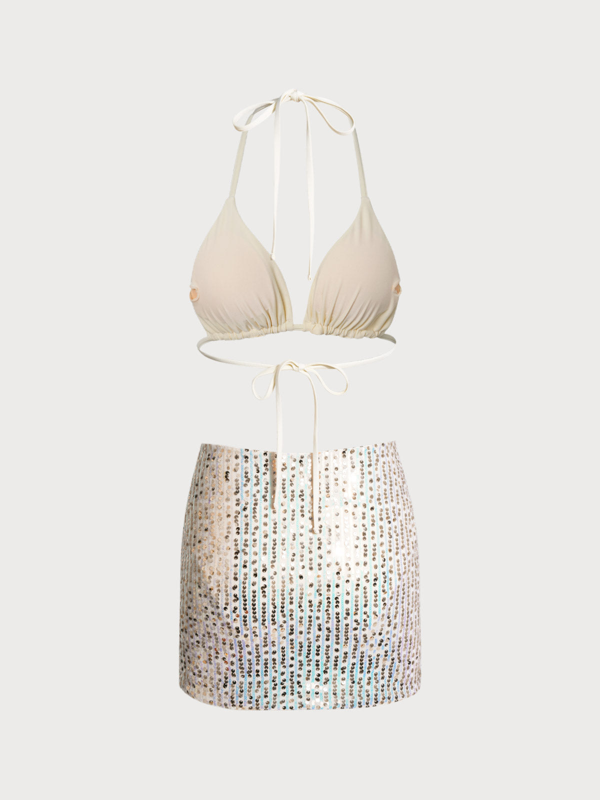 Woven Polyester Three-Piece Bikini Sets Bikinis - SAMIOLSWIM